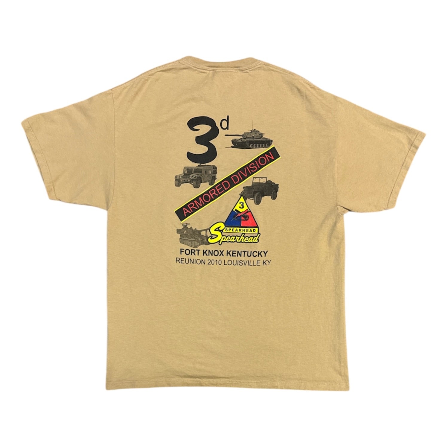 Association Of 3d Armored Division Veterans Graphic Beige Tshirt