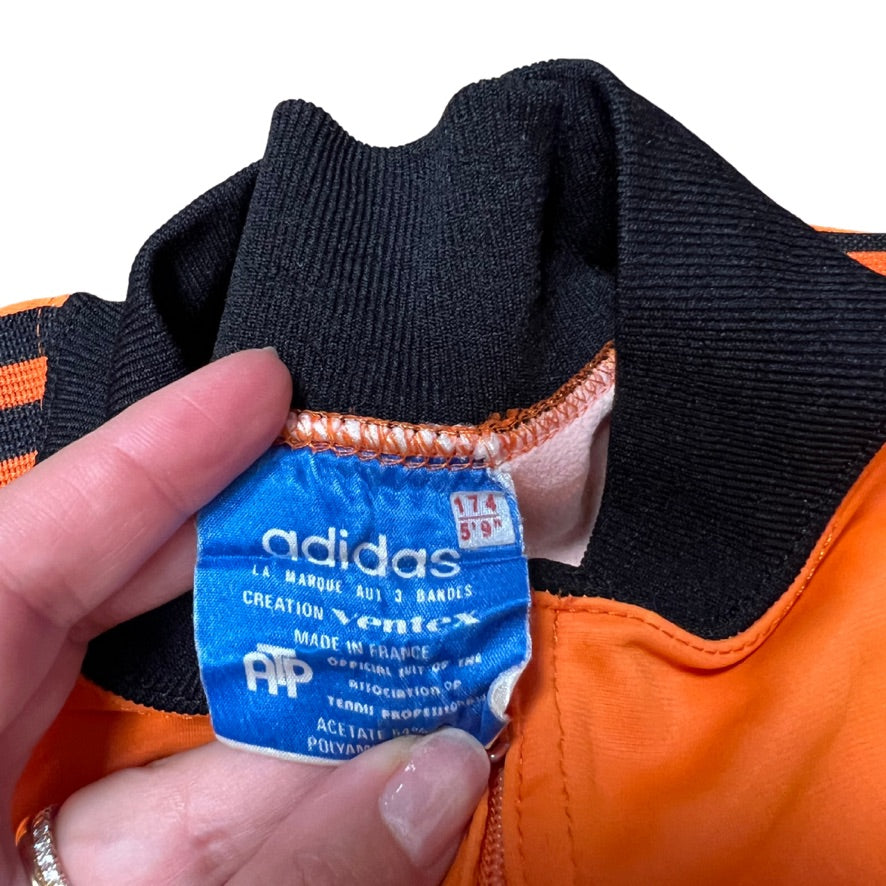 Vintage Adidas Orange Black Made In France Track Jacket