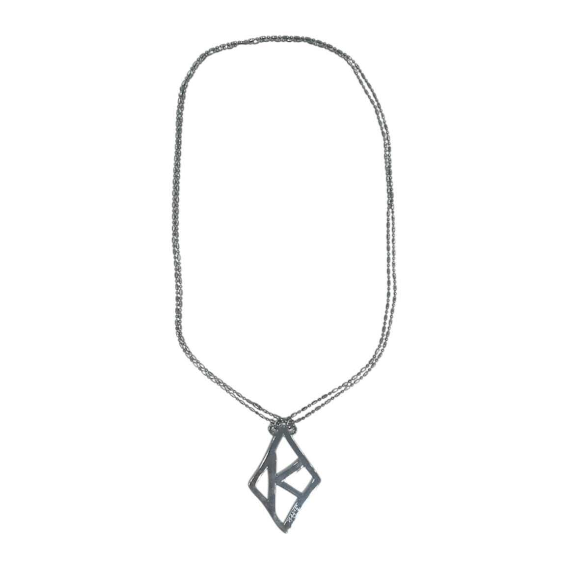 Krooked Skateboards Silver Necklace