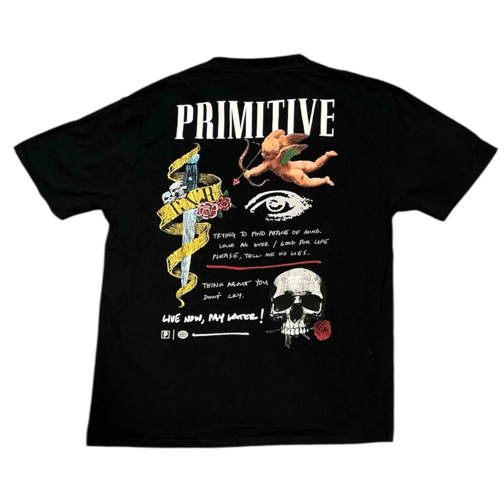 Primitive Skateboards Guns And Roses Black Tshirt