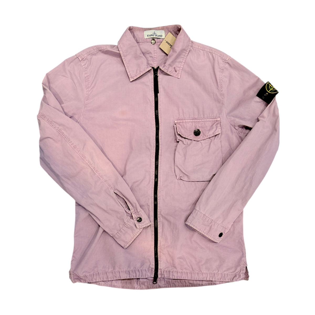 Stone Island Garment Dyed Rose Quartz Overshirt