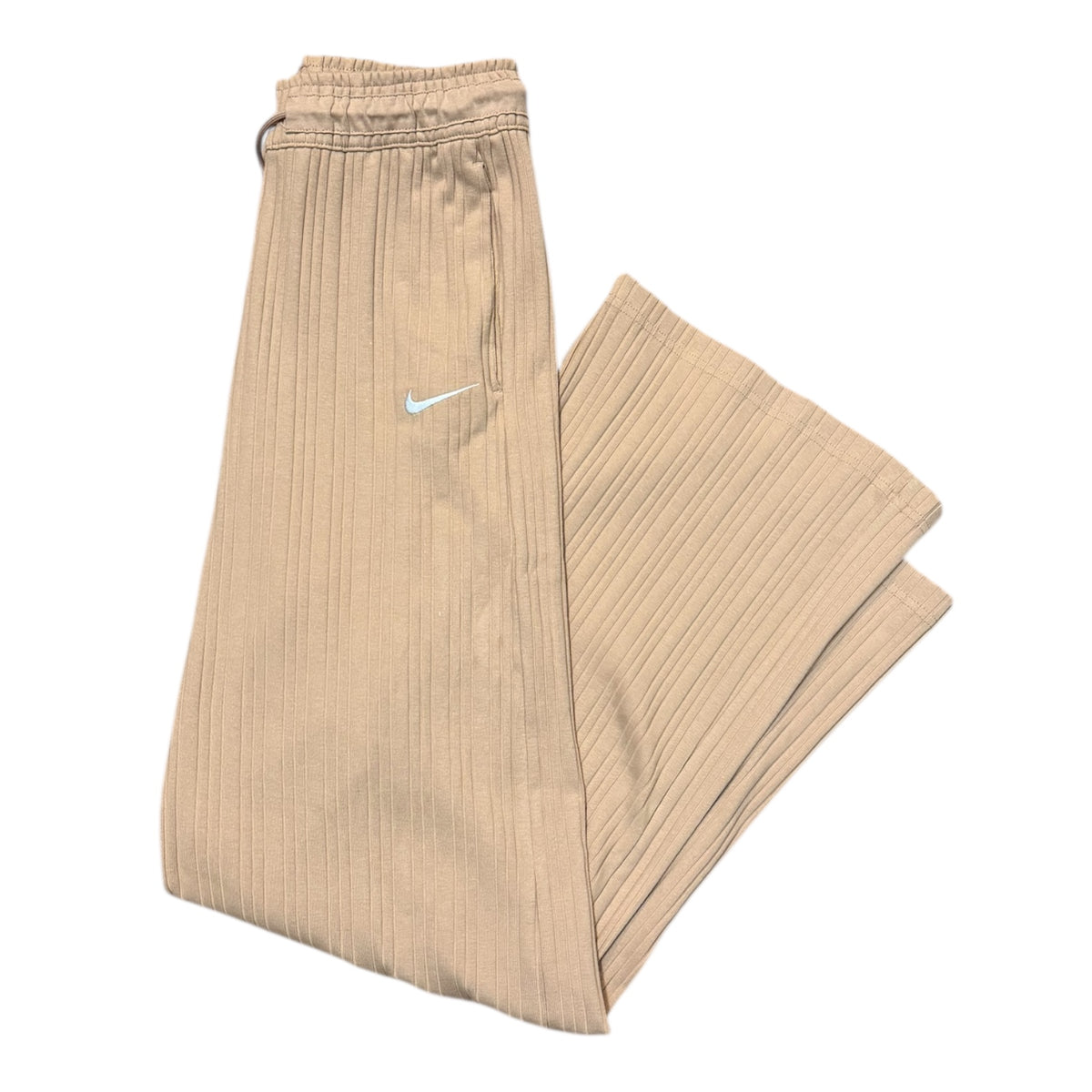 Nike Ribbed Wide Leg Beige Pants (W)