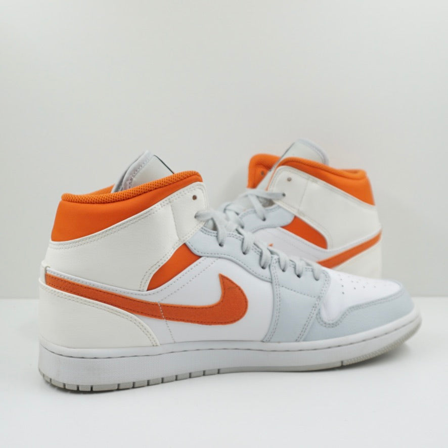 Jordan 1 Mid Starfish Pure Platinum