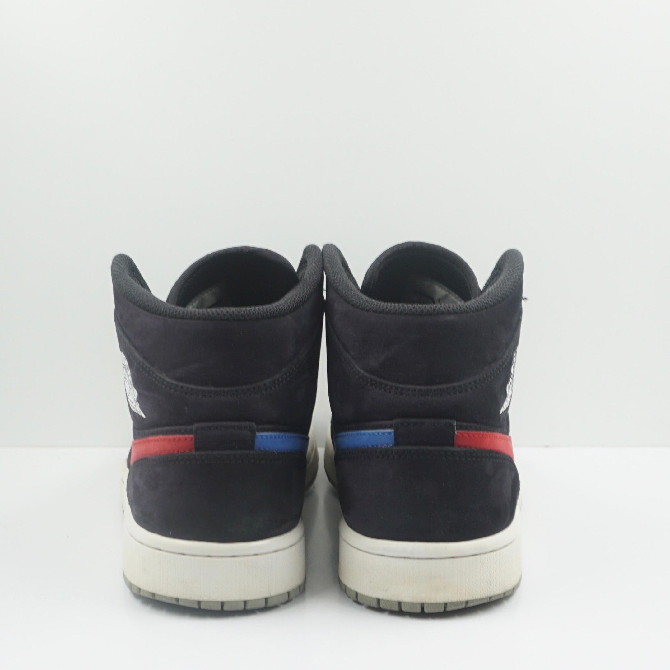 Jordan 1 Mid Multi-Color Swoosh Black