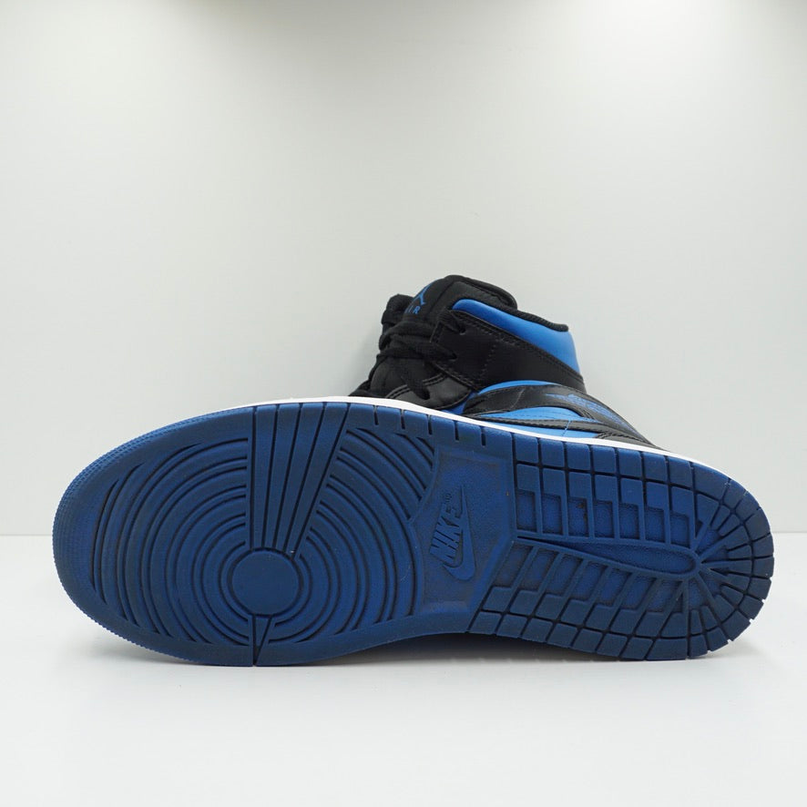 Jordan 1 Mid Black Royal Blue