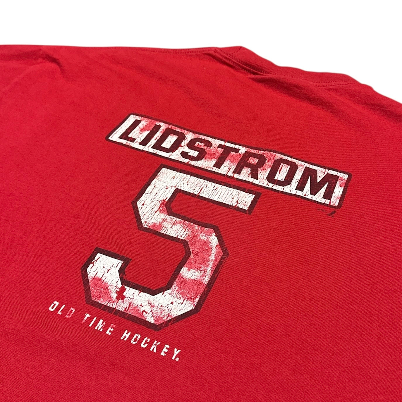 Old Time Hockey Detroit Red Wings #5 Lidstrom Red Tshirt