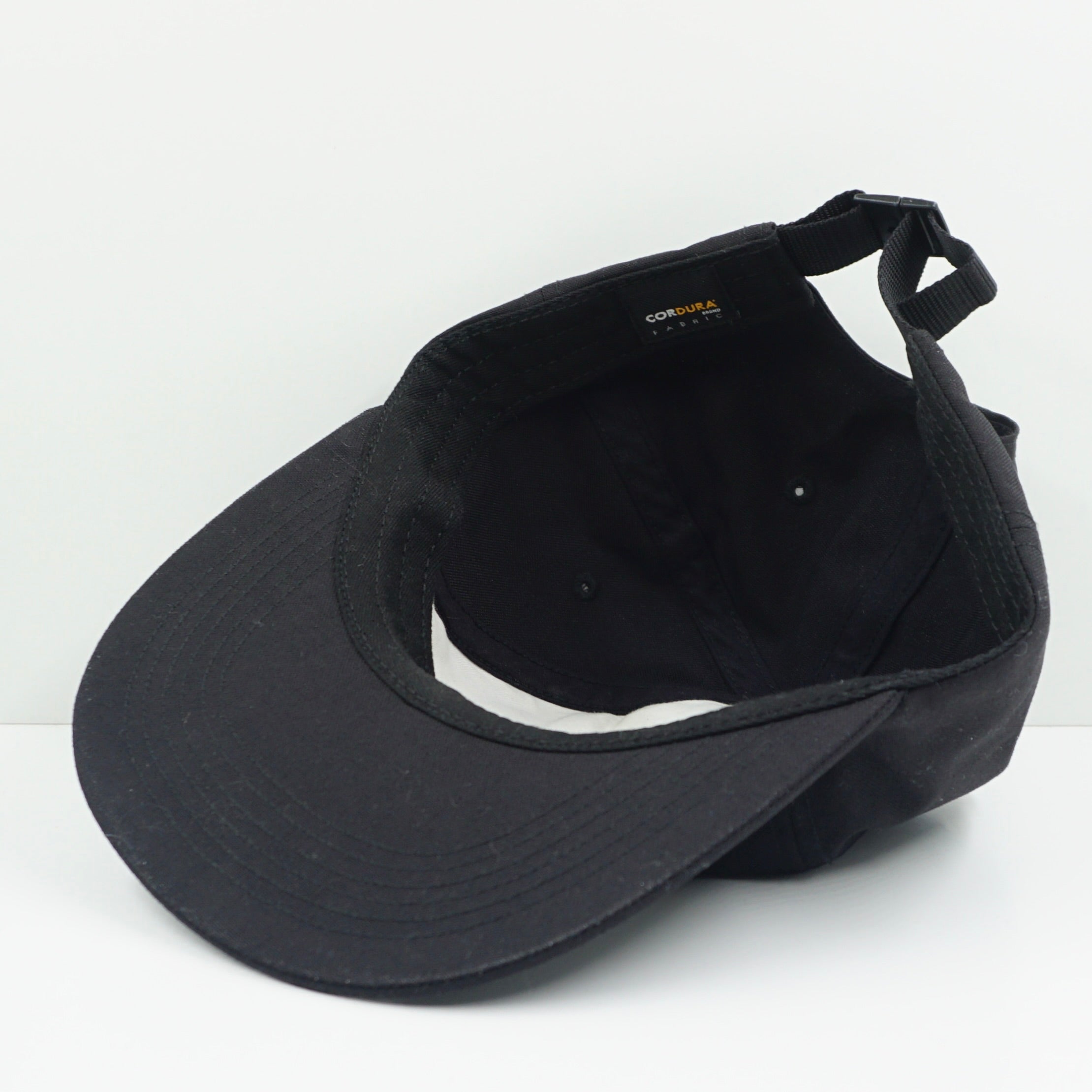 Supreme SS19 Cordura Script Logo 6 Panel Black Cap