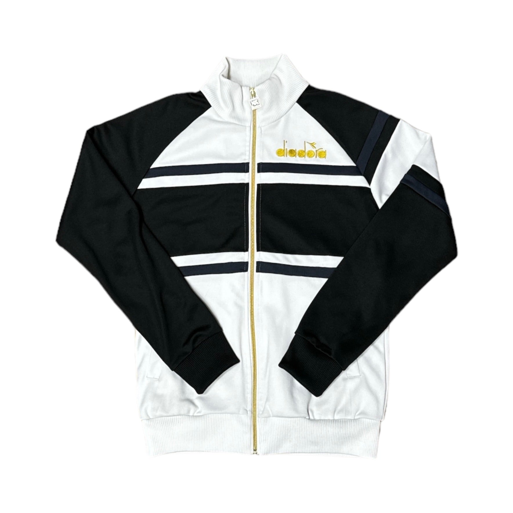 Diadora 80s Track Top Black White Gold