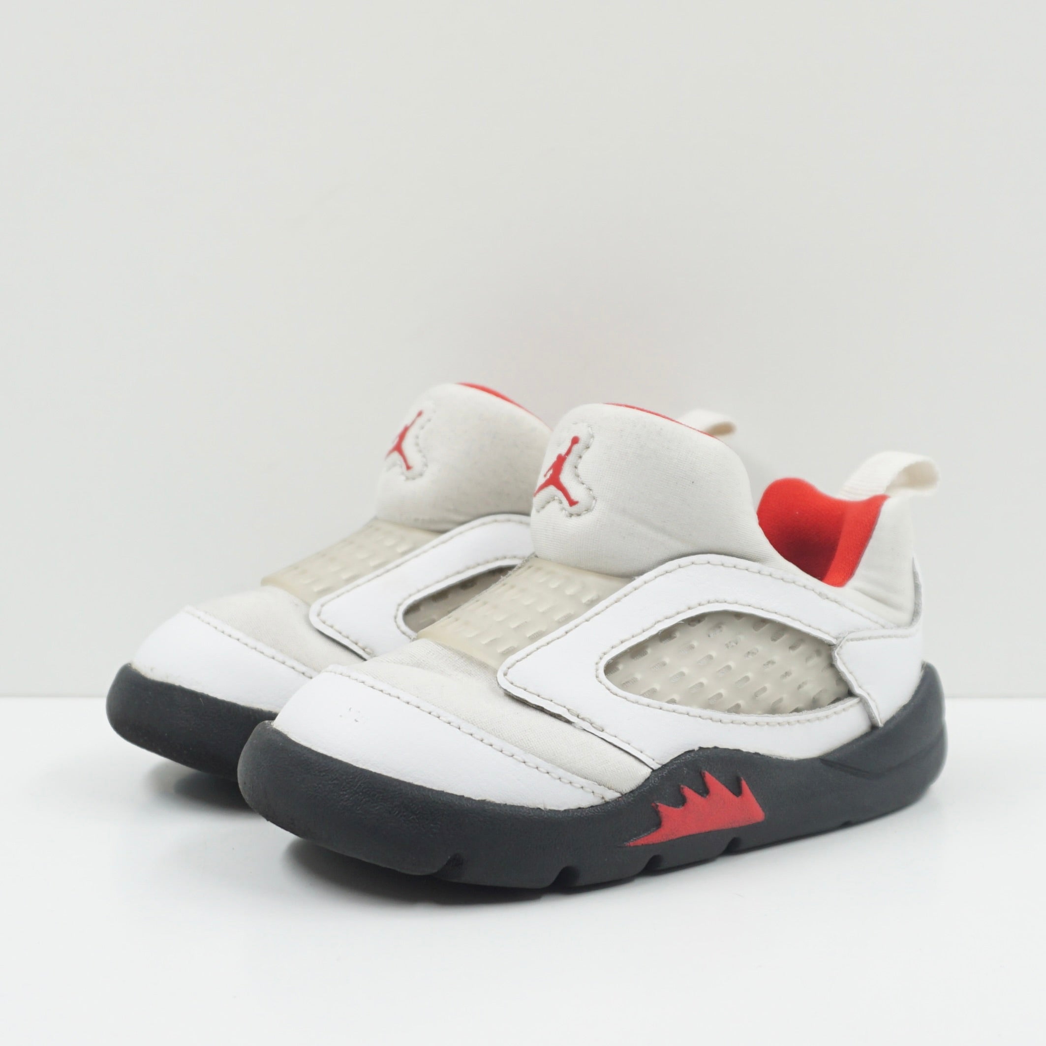 Jordan 5 Retro Little Flex White Black University Red Toddler