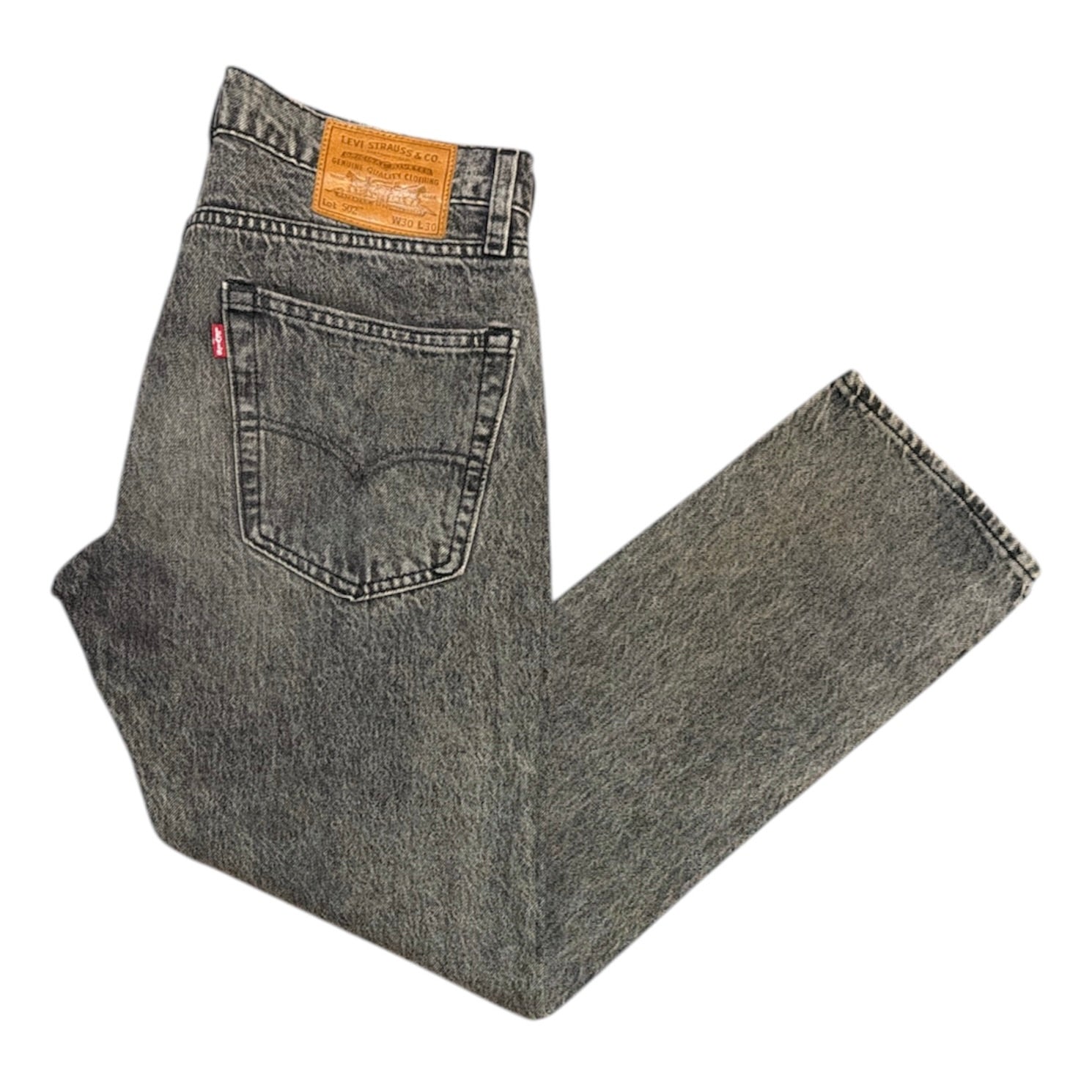 Levis Premium 502 Taper Washed Black Jeans