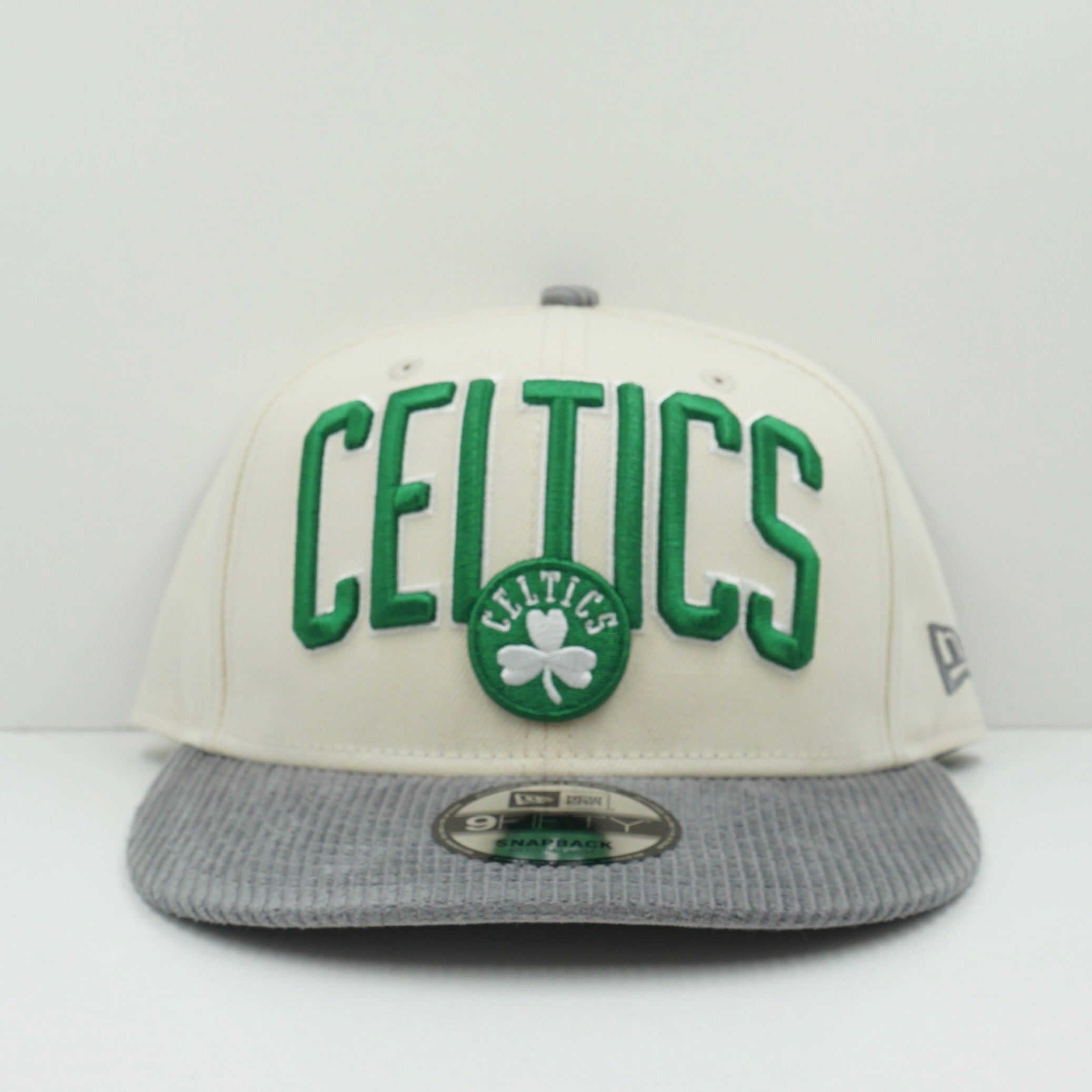 New Era Boston Celtics Cream Grey NBA Snapback Cap