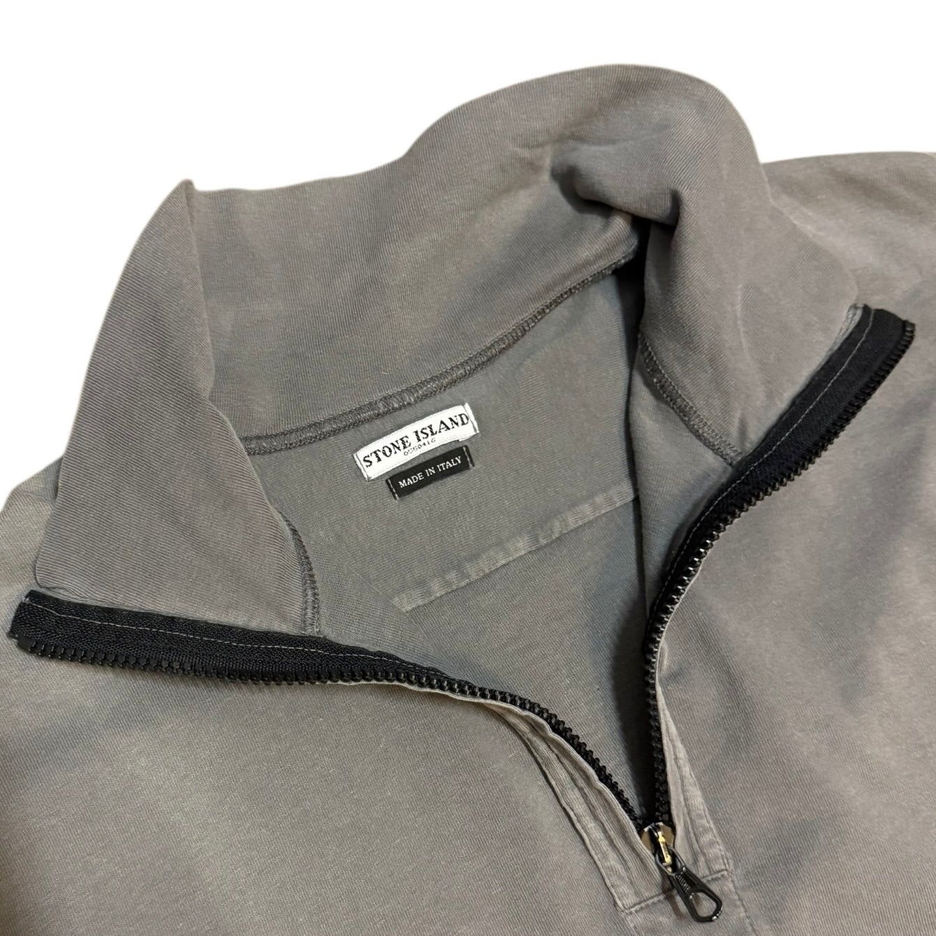 Vintage Stone Island Quarter Zip Grey Tshirt