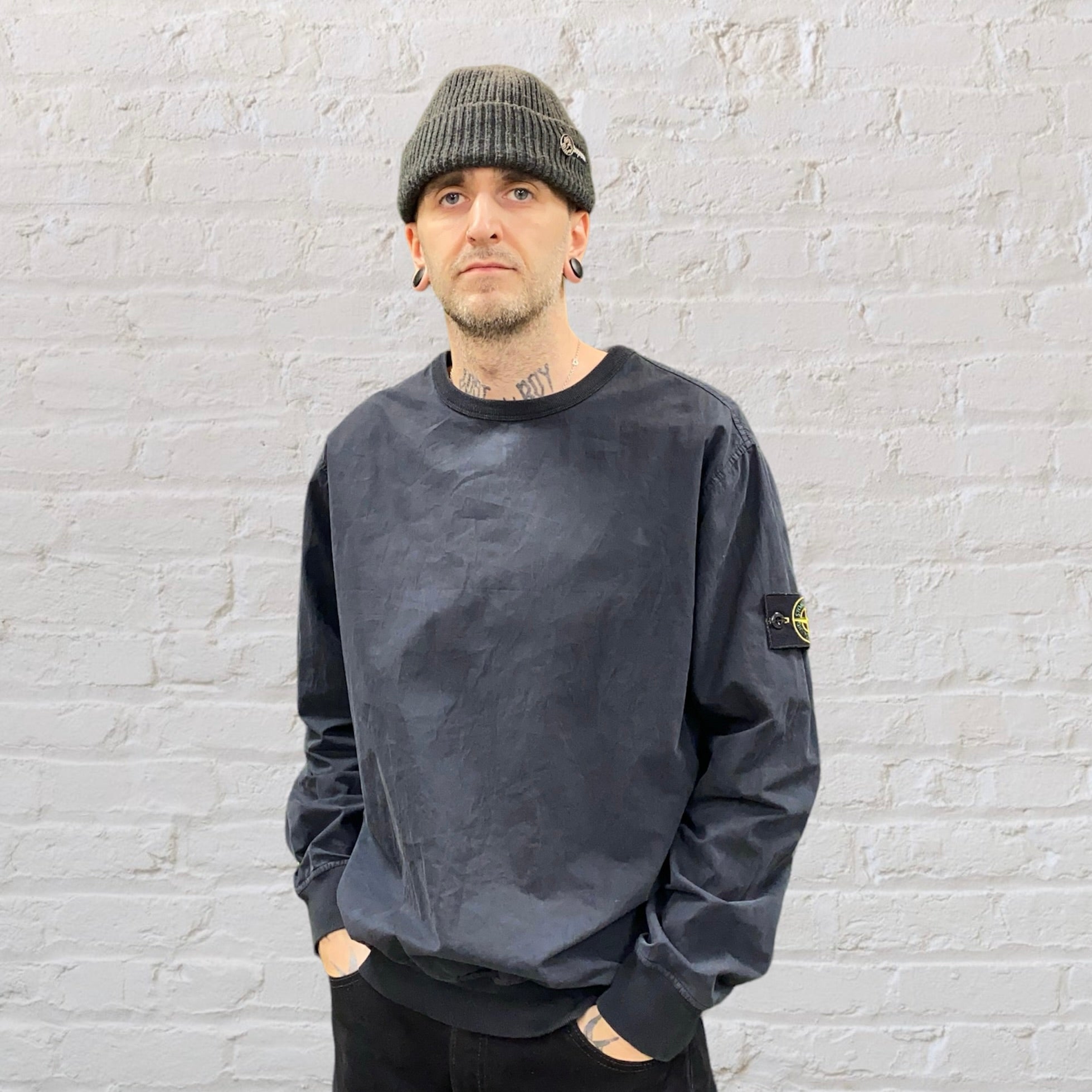 Stone Island Ghost Resin Cotton Sweatshirt