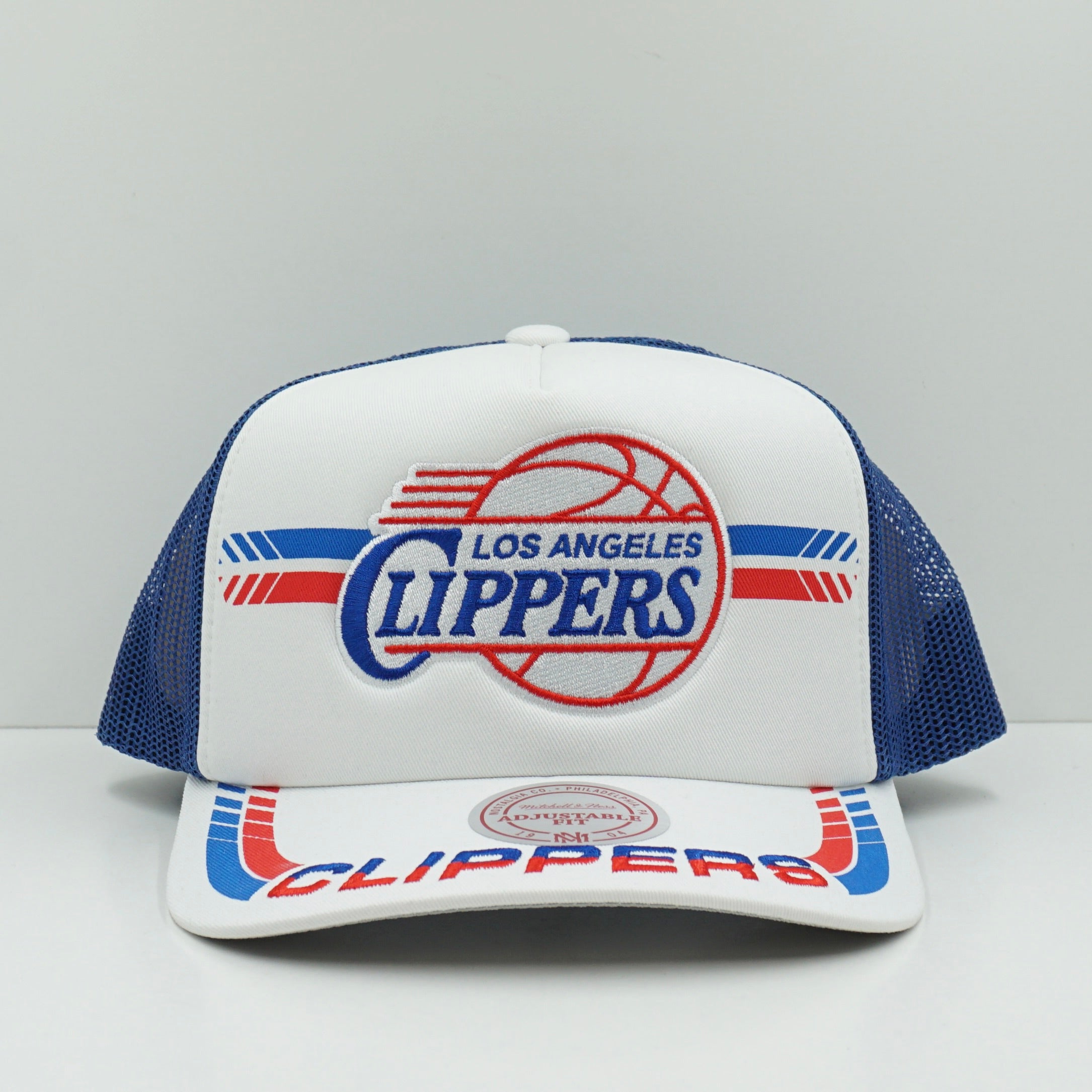 Mitchell & Ness Los Angeles Clippers Adjustable Fit Trucker Snapback Cap