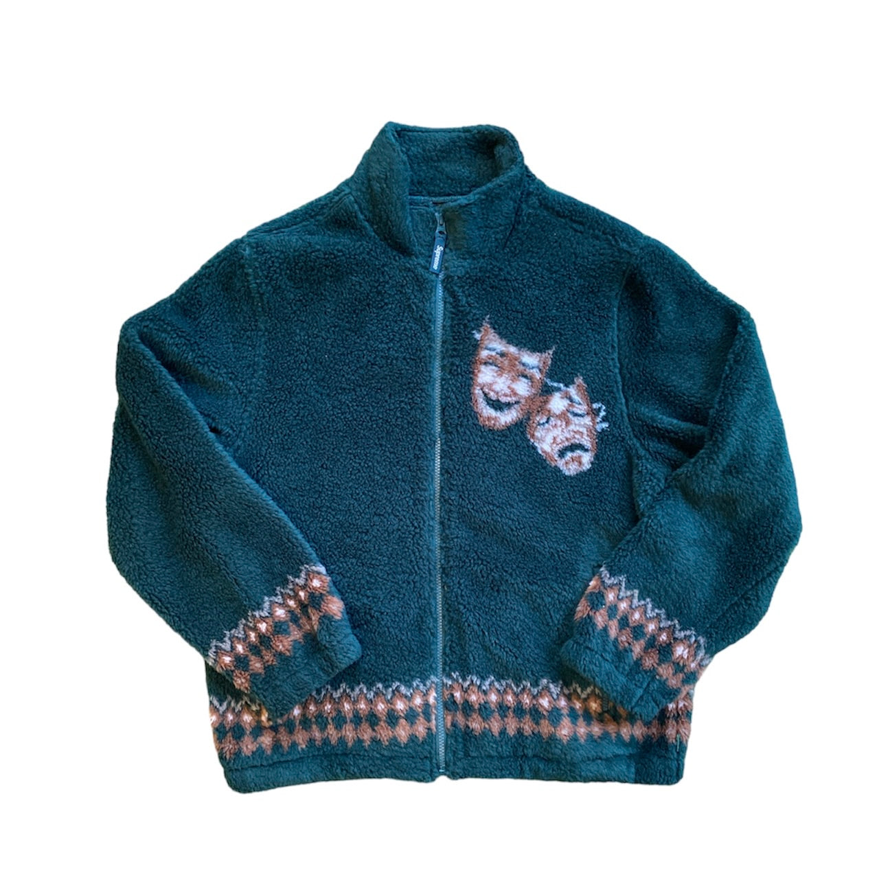 Supreme Drama Mask Fleece Jacket Dark Green