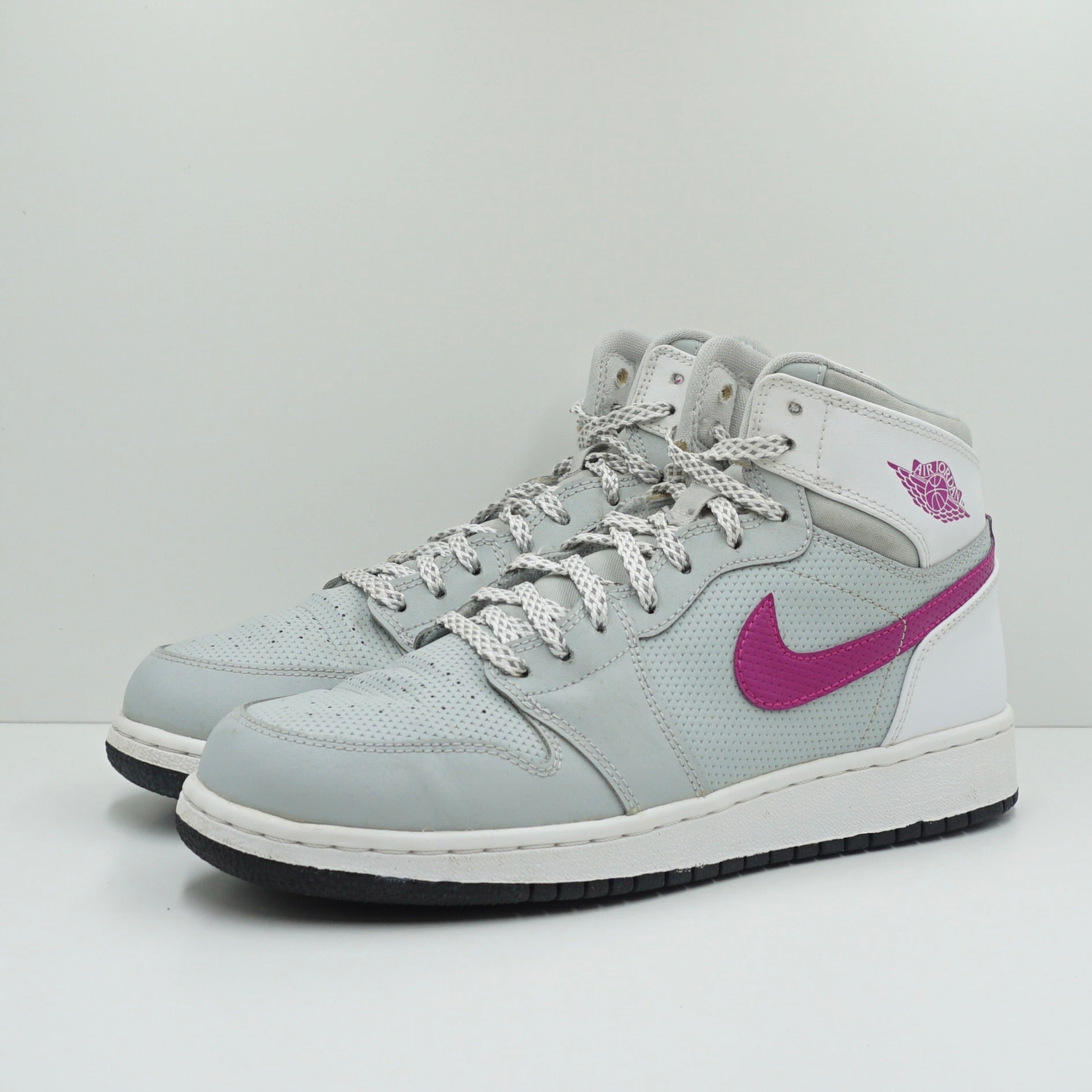 Jordan 1 Retro High Grey Mist Fuchsia Flash (GS)
