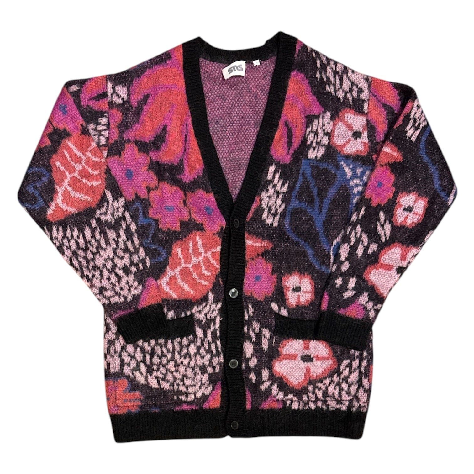 Sneakersnstuff Floral Knitted Mohair Cardigan