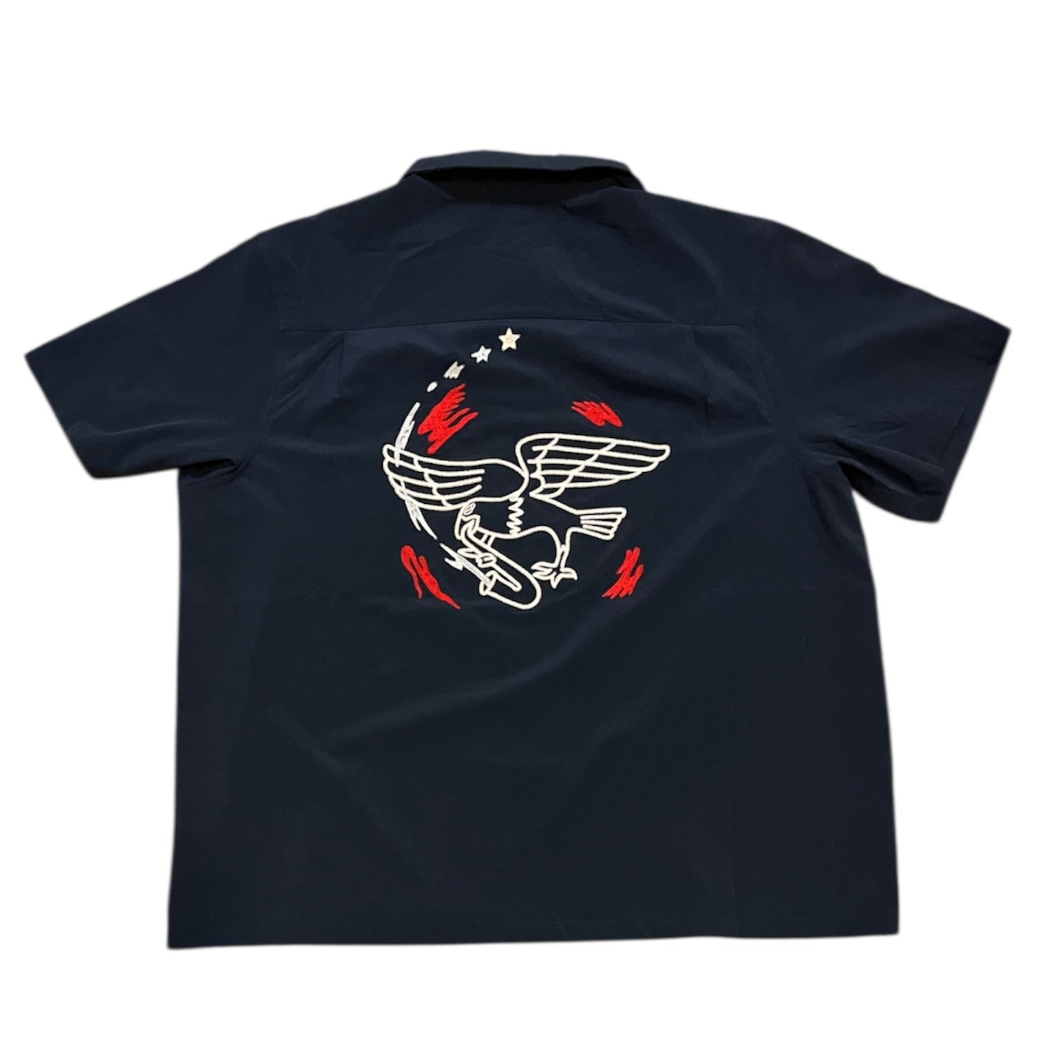 Nike SB Team USA Olympics Obsidian/White Short Sleeve Bowler Shirt