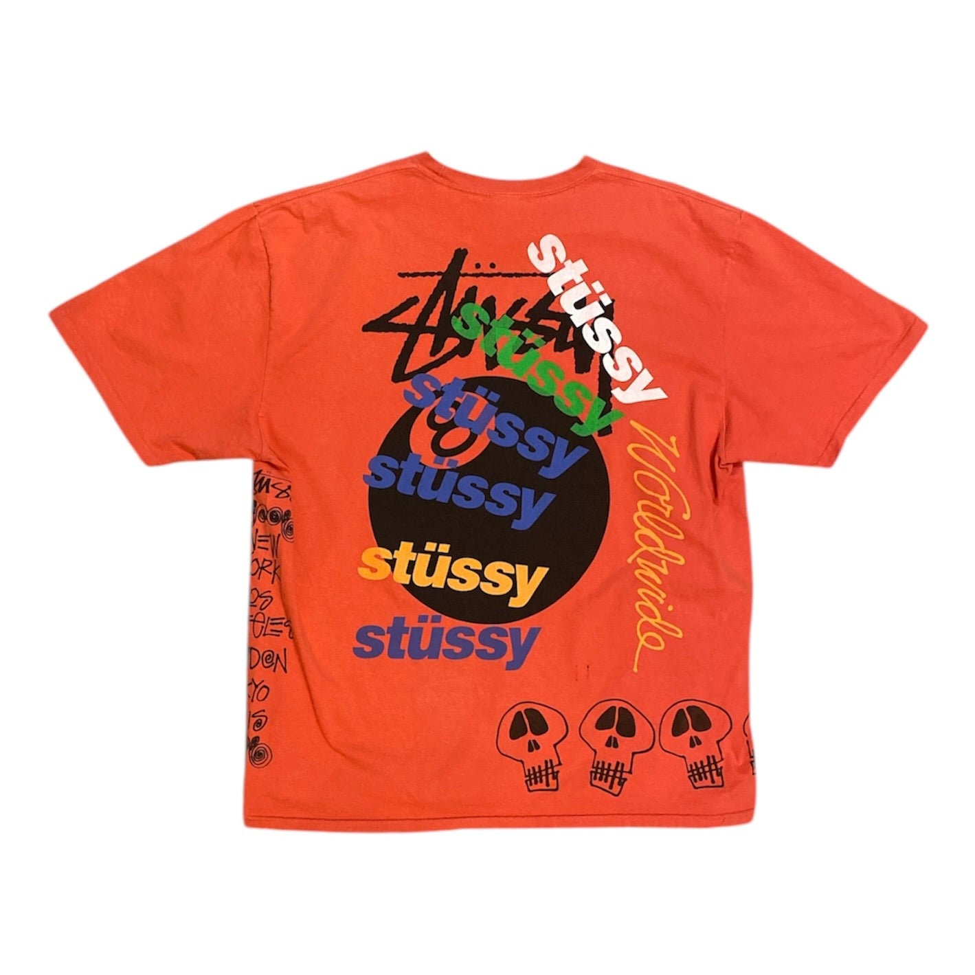 Stussy Test Strike Pigment Dye Orange Tshirt