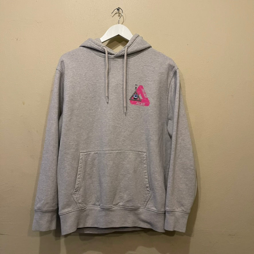 Palace Tri-Smiler Grey Marl Hoodie
