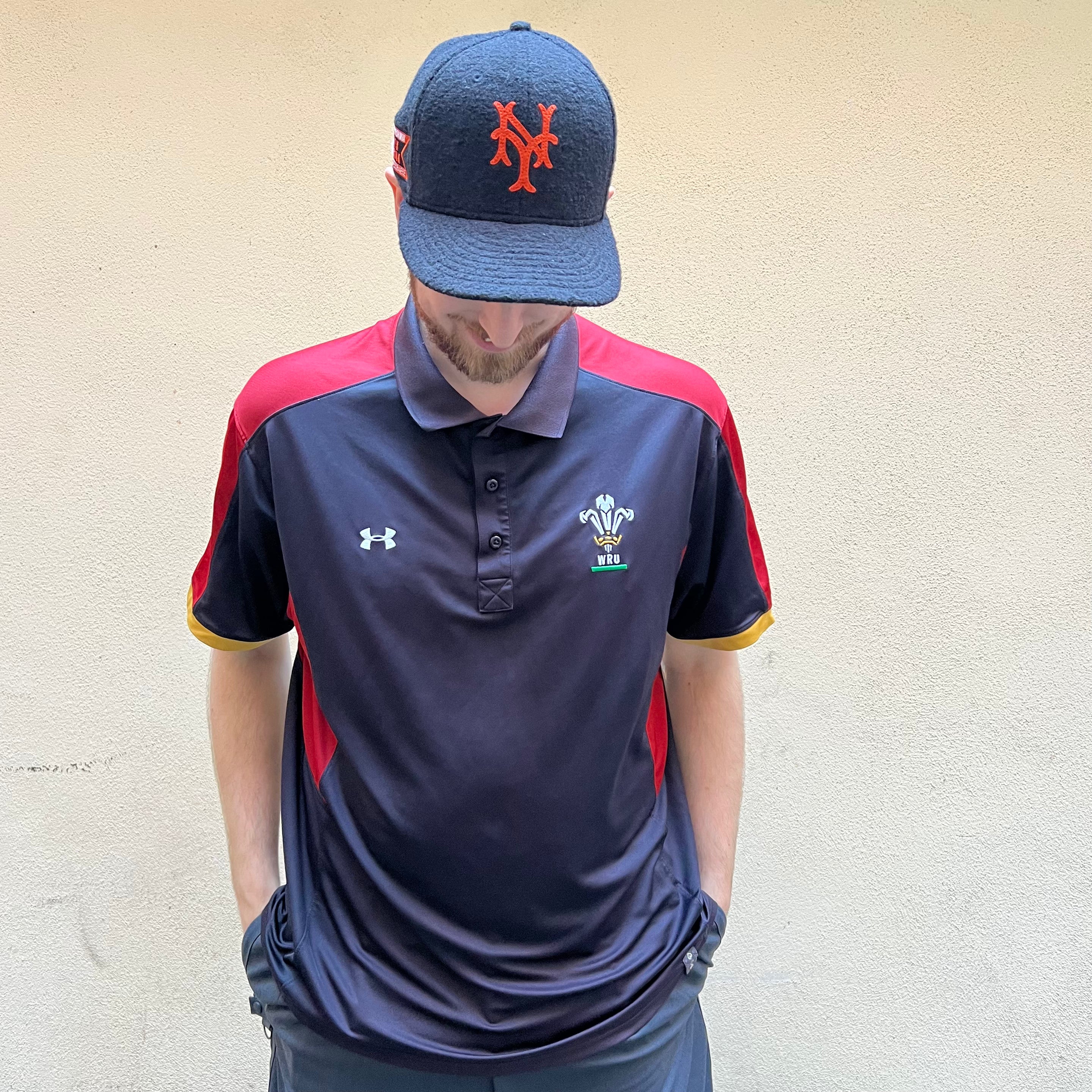 Under Armour Wales Rugby Polo Black Jersey