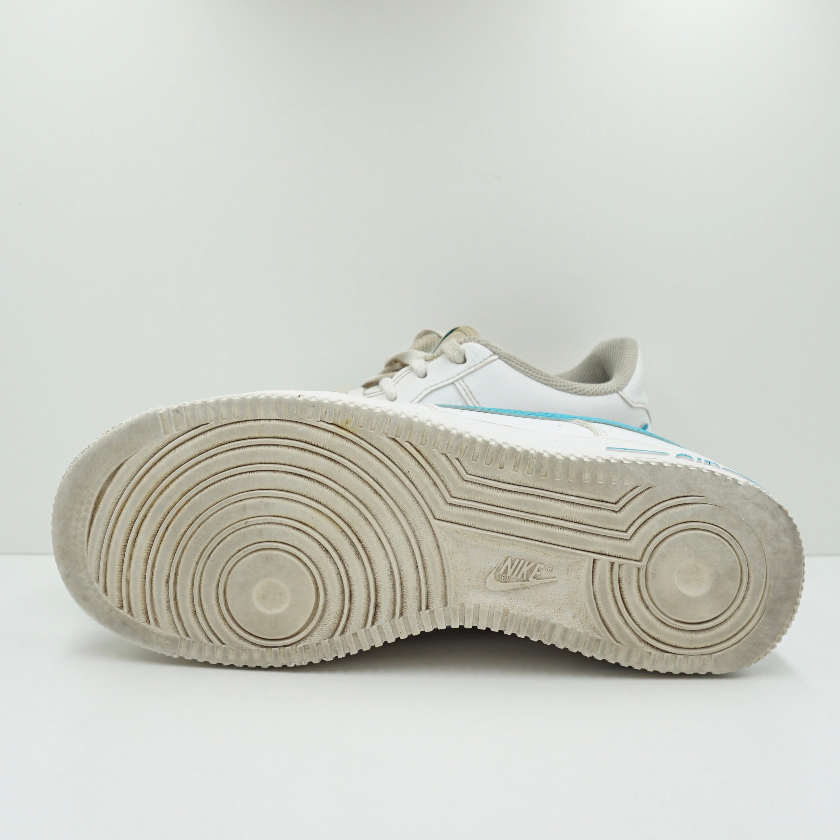Nike Air Force 1 Low Cut-Out White Aqua (GS)
