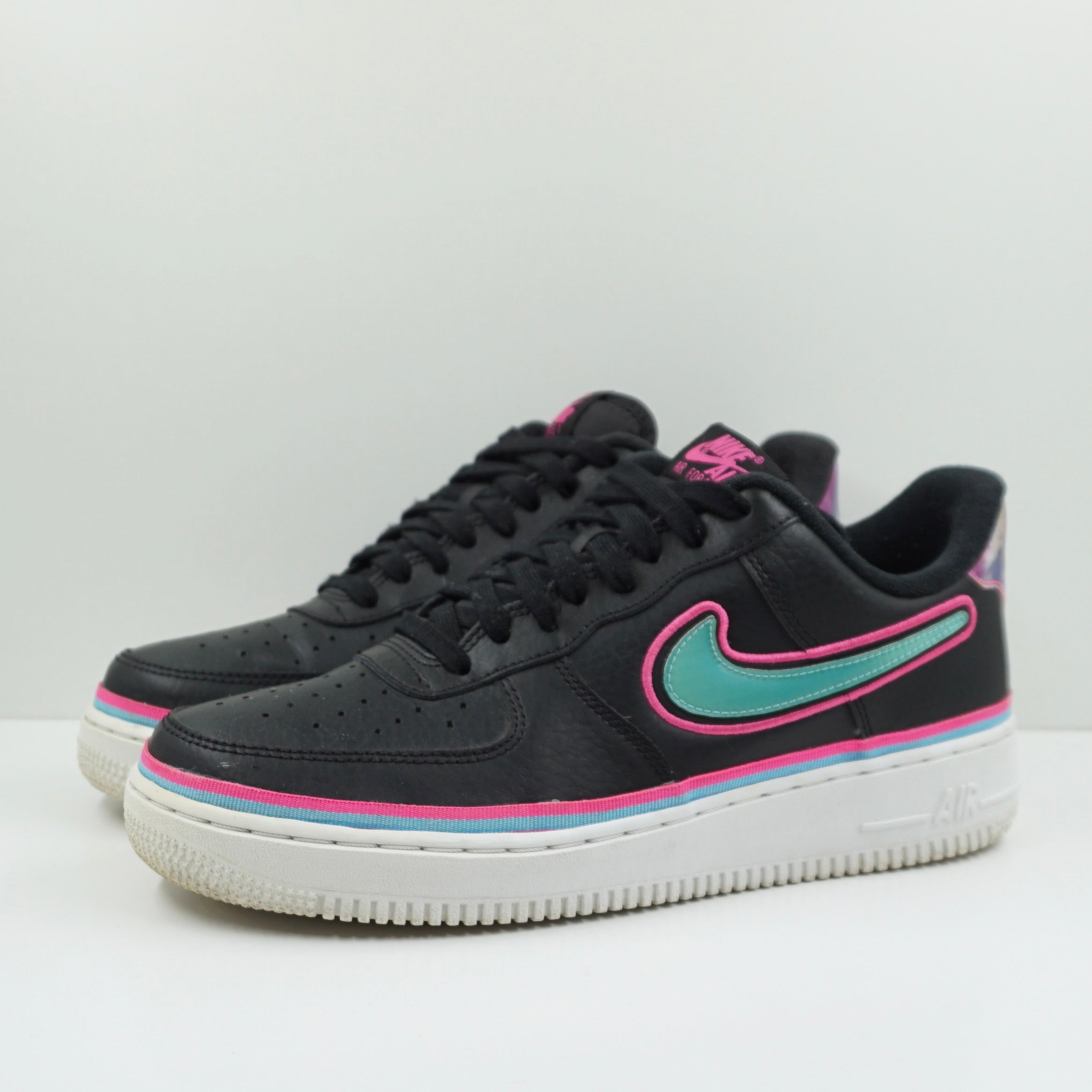Nike Air Force 1 Low Sport NBA Black Blue Gale Laser Fuchsia
