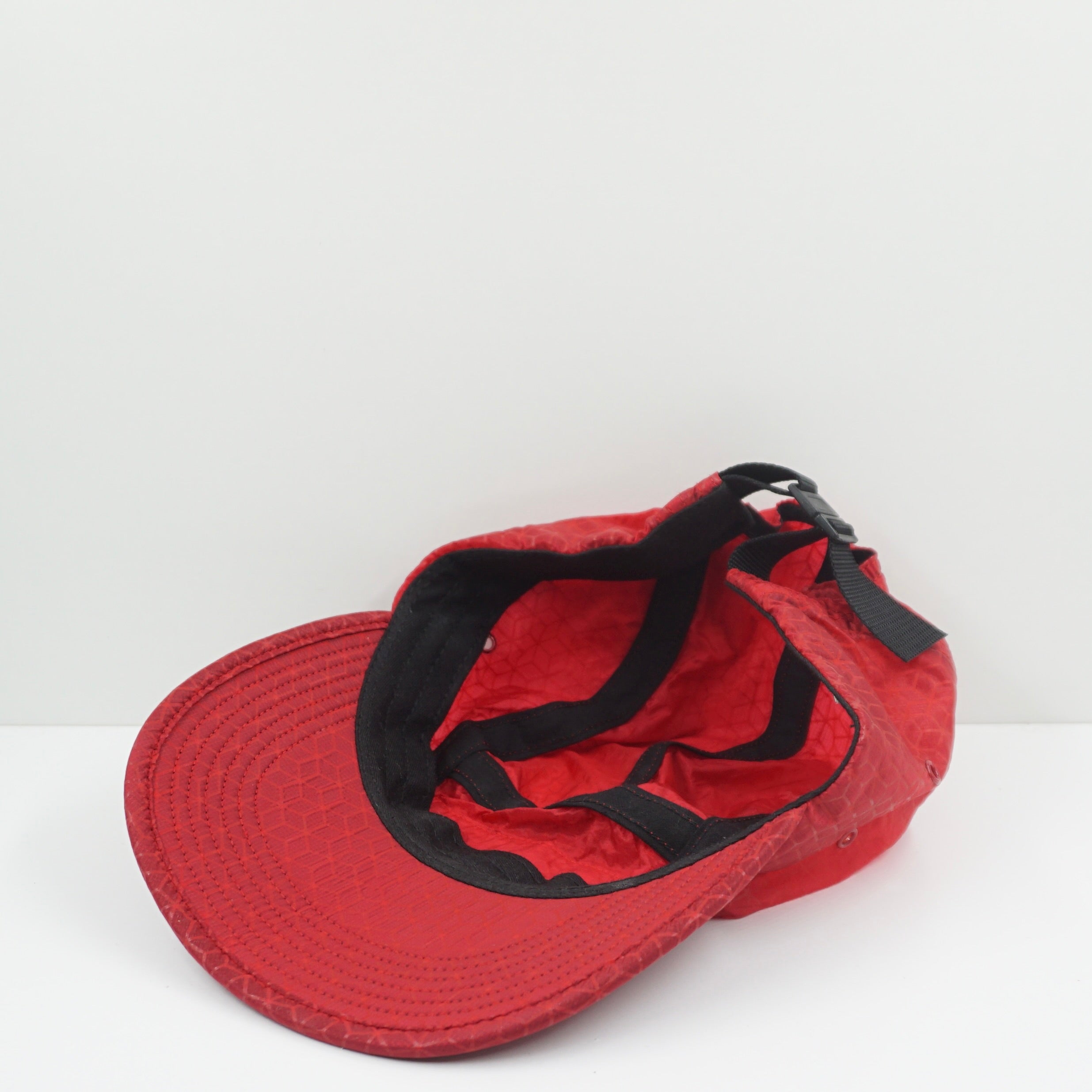 Supreme Geometric Ripstop Camp Red Cap