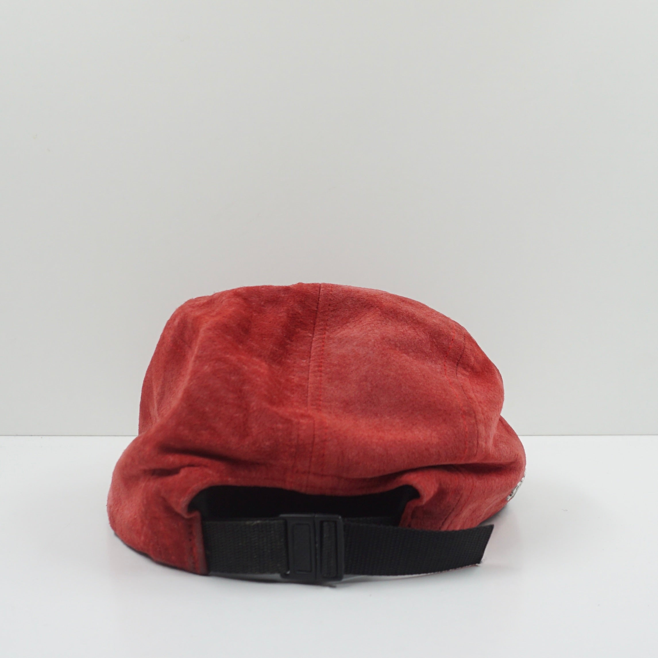 Supreme SS12 Metal Letters Red Suede Camp Cap