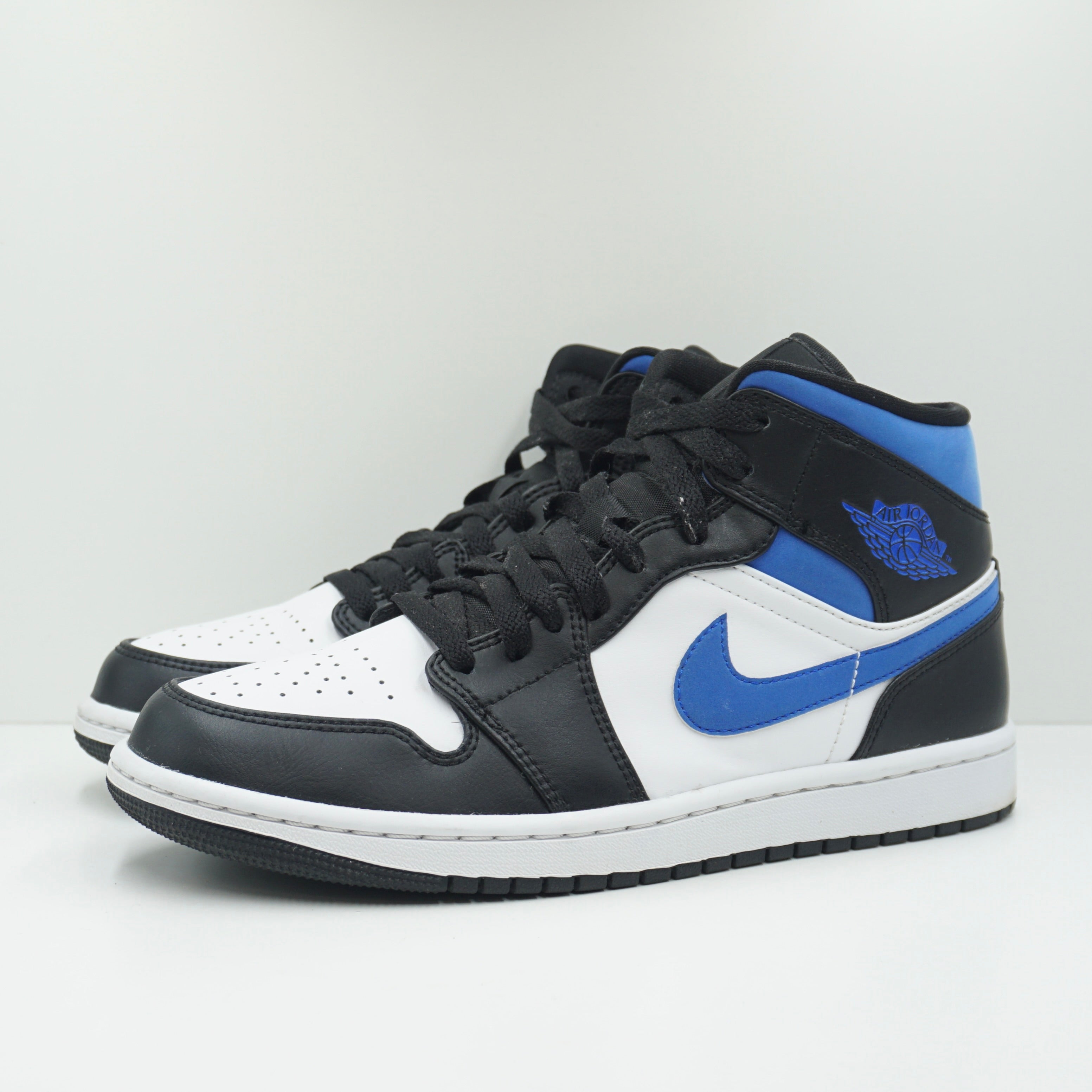 Jordan 1 Mid White Black Racer Blue