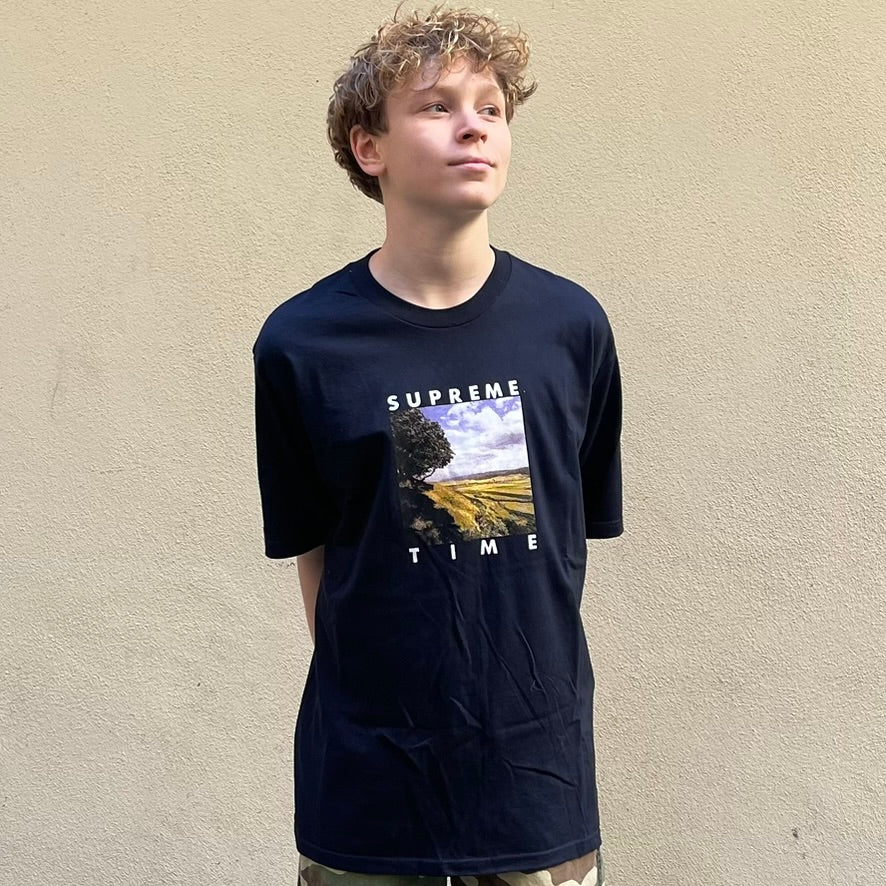 Supreme Supreme Time Black Tshirt
