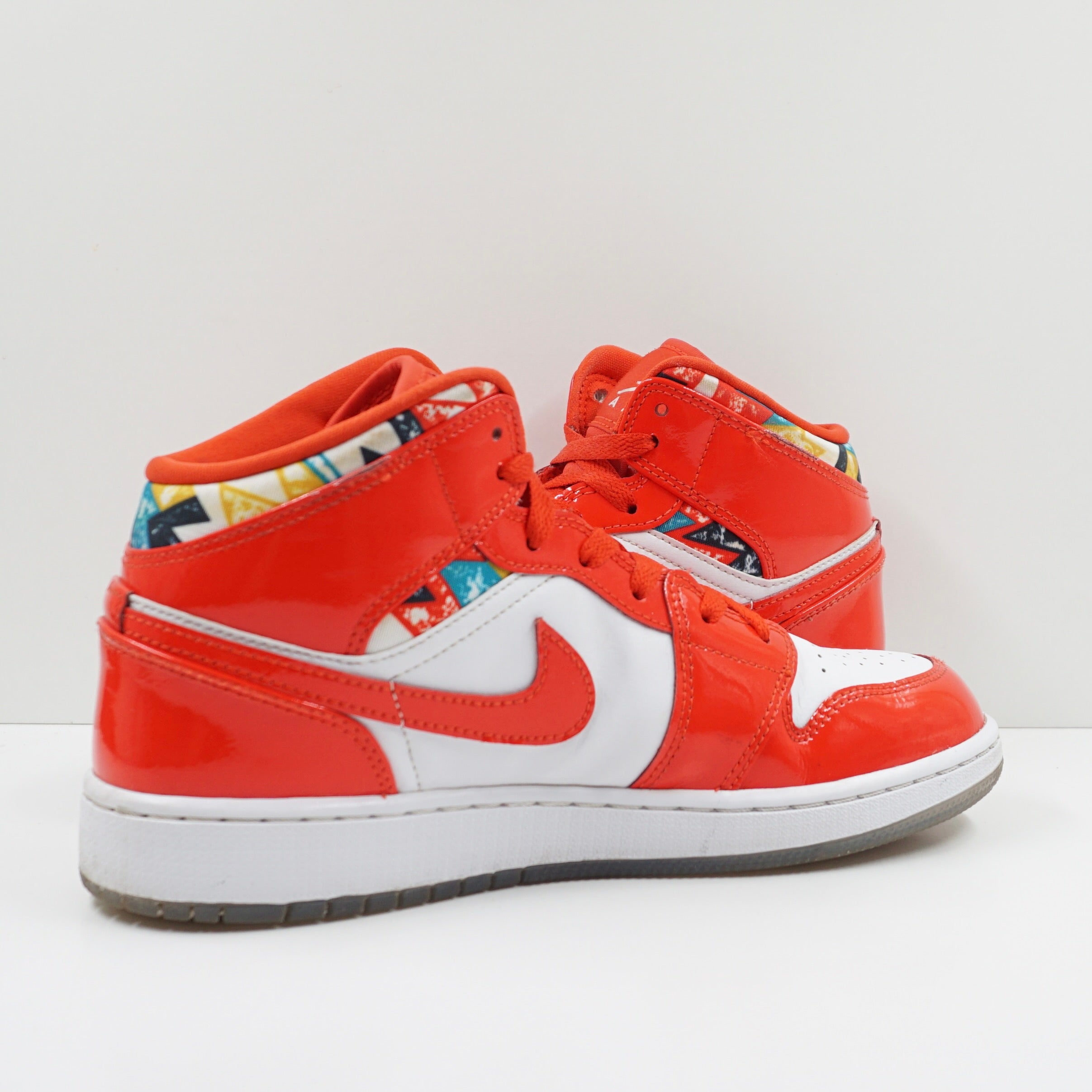 Jordan 1 Mid Barcelona Sweater Red Patent (GS)