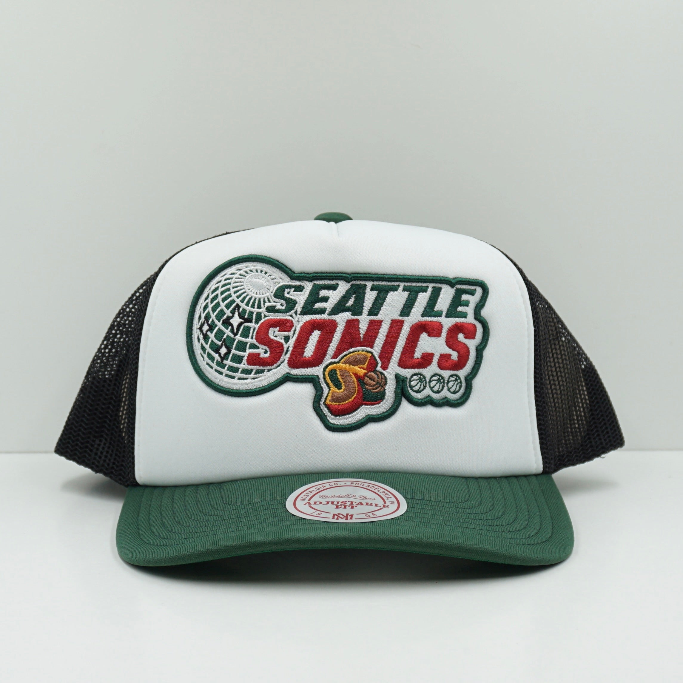 Mitchell & Ness Seattle Sonics Adjustable Fit Trucker Snapback Cap