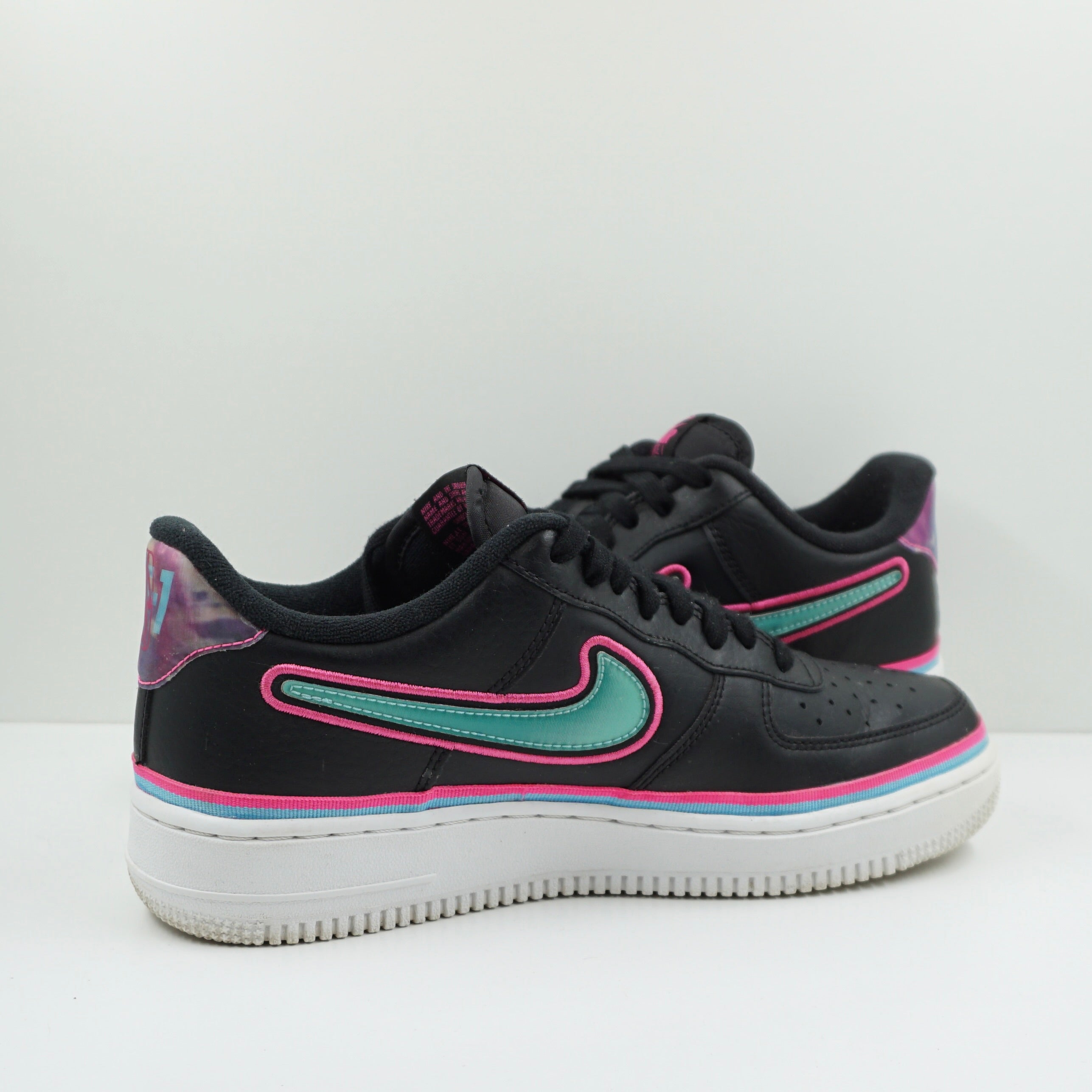 Nike Air Force 1 Low Sport NBA Black Blue Gale Laser Fuchsia