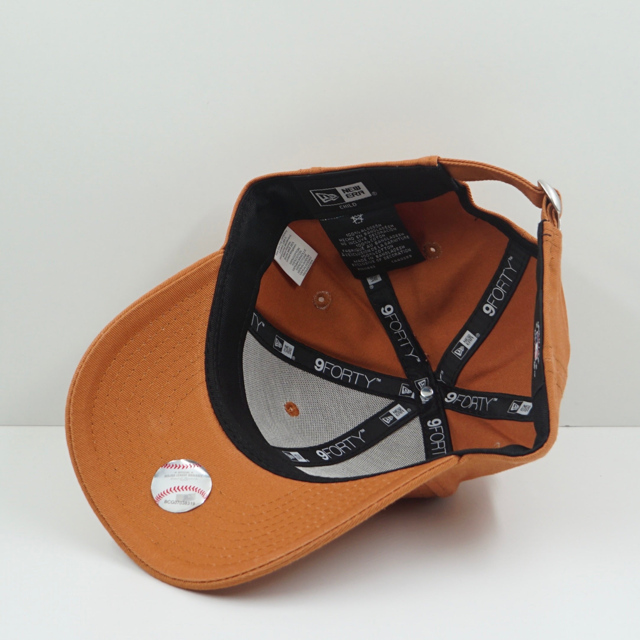 New Era Yankees Orange Brown Adjustable Cap (Child)