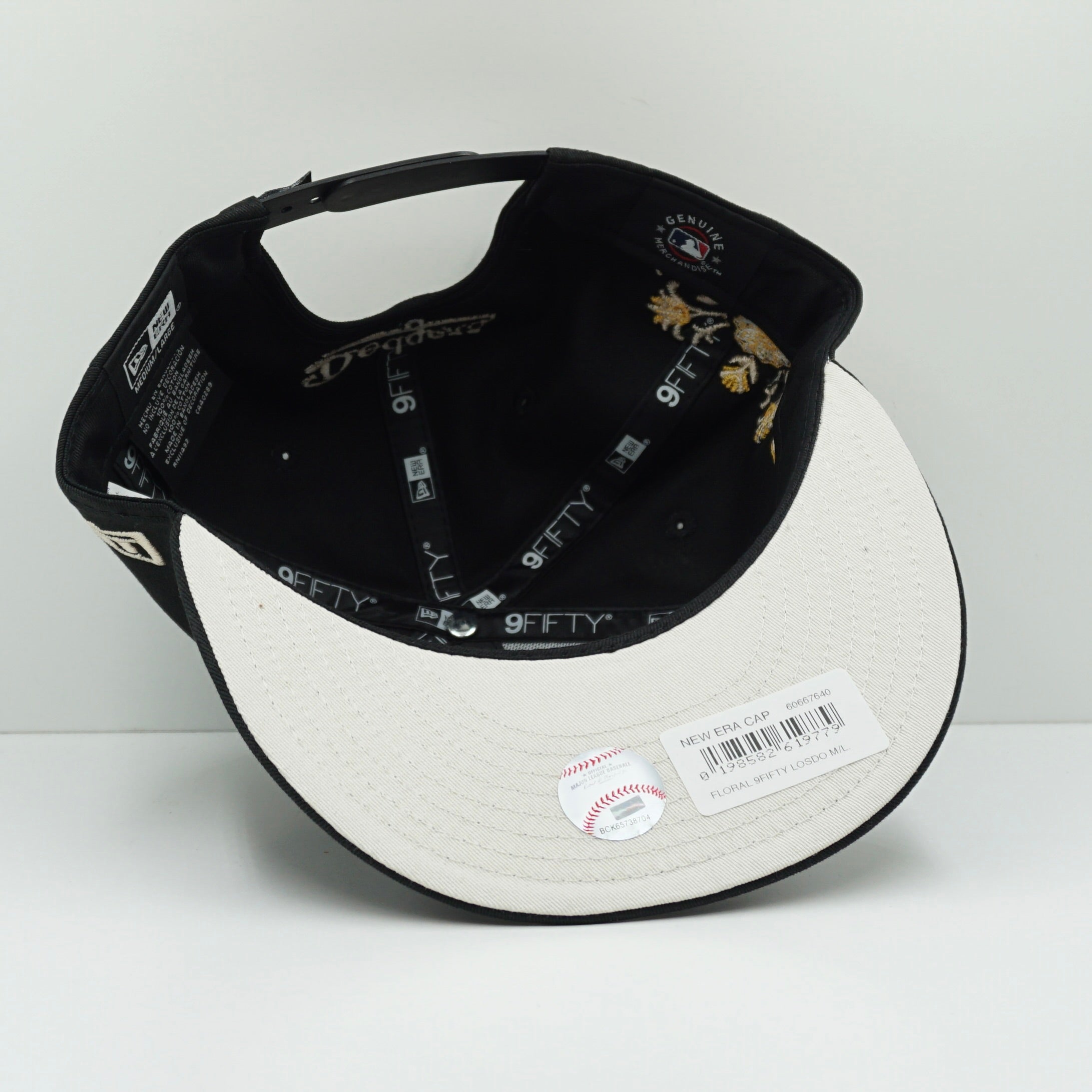 New Era Los Angeles Dodgers Black Flower Snapback Cap