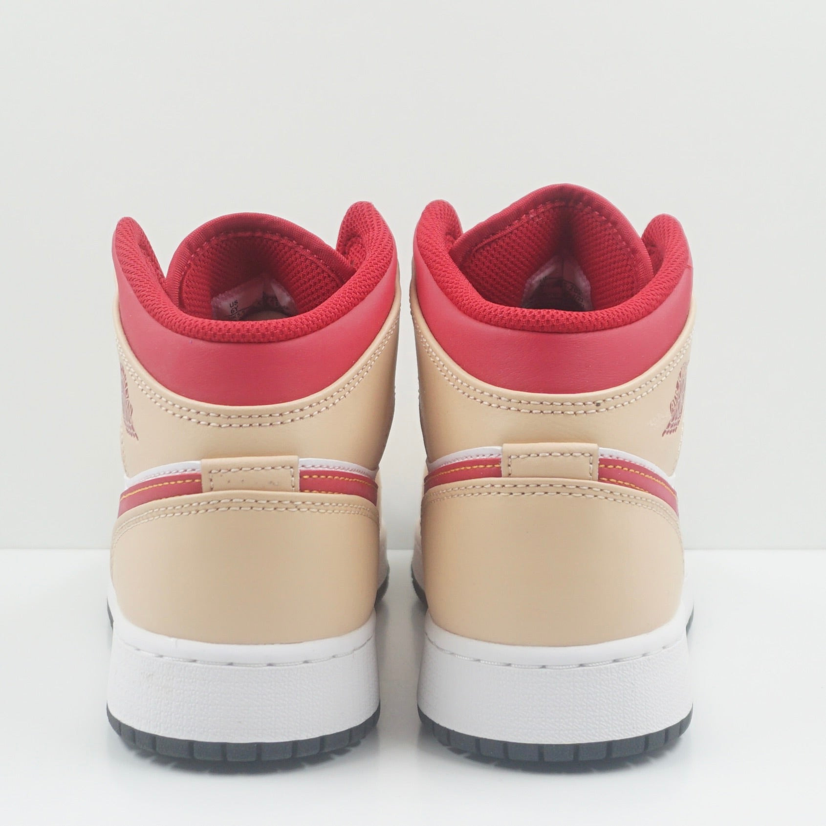 Jordan 1 Mid Light Curry Cardinal (GS)
