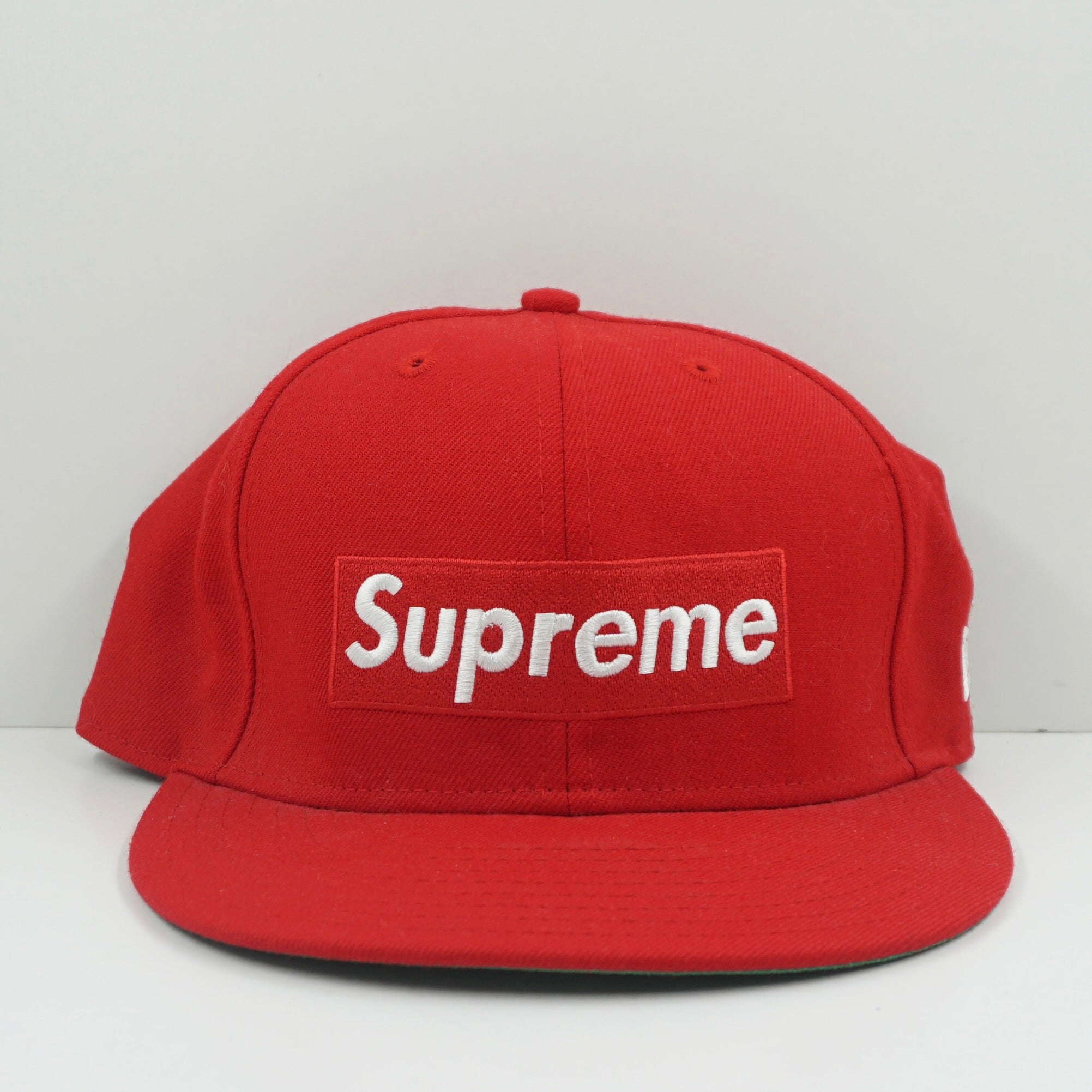 New Era Supreme World Famous Box Logo Red Fitted Cap
