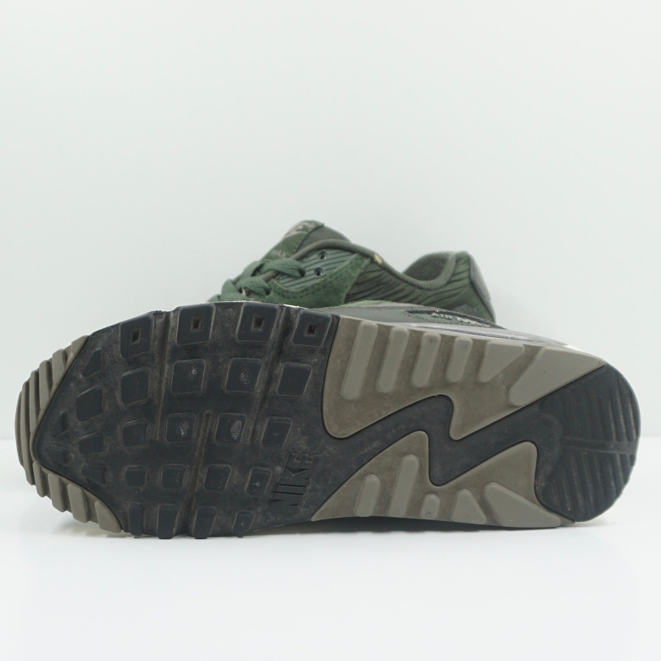 Nike Air Max 90 Leather Carbon Green Metallic Pewter (W)