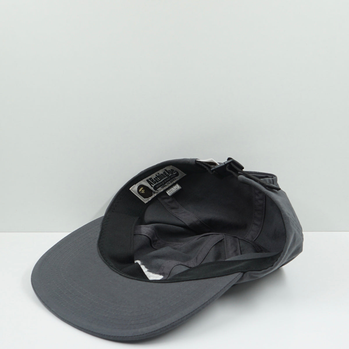 A Bathing Ape FW21 Bape Sta Logo Nylon Grey Adjustable Cap