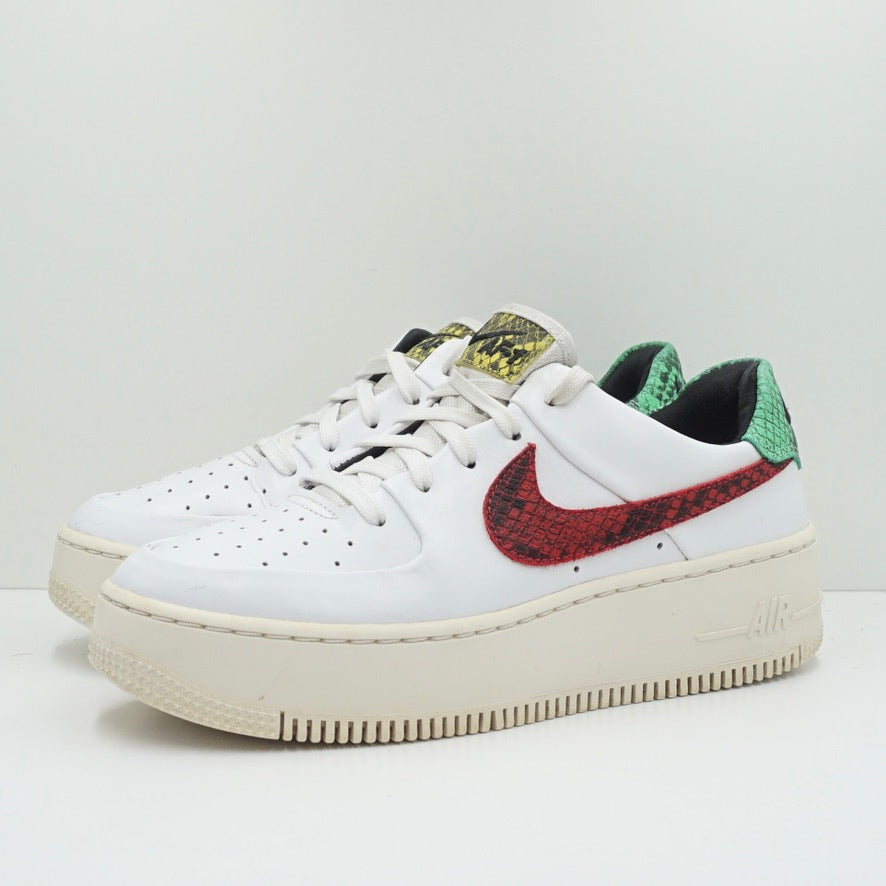 Nike Air Force 1 Sage Low Premium Snake White (W)