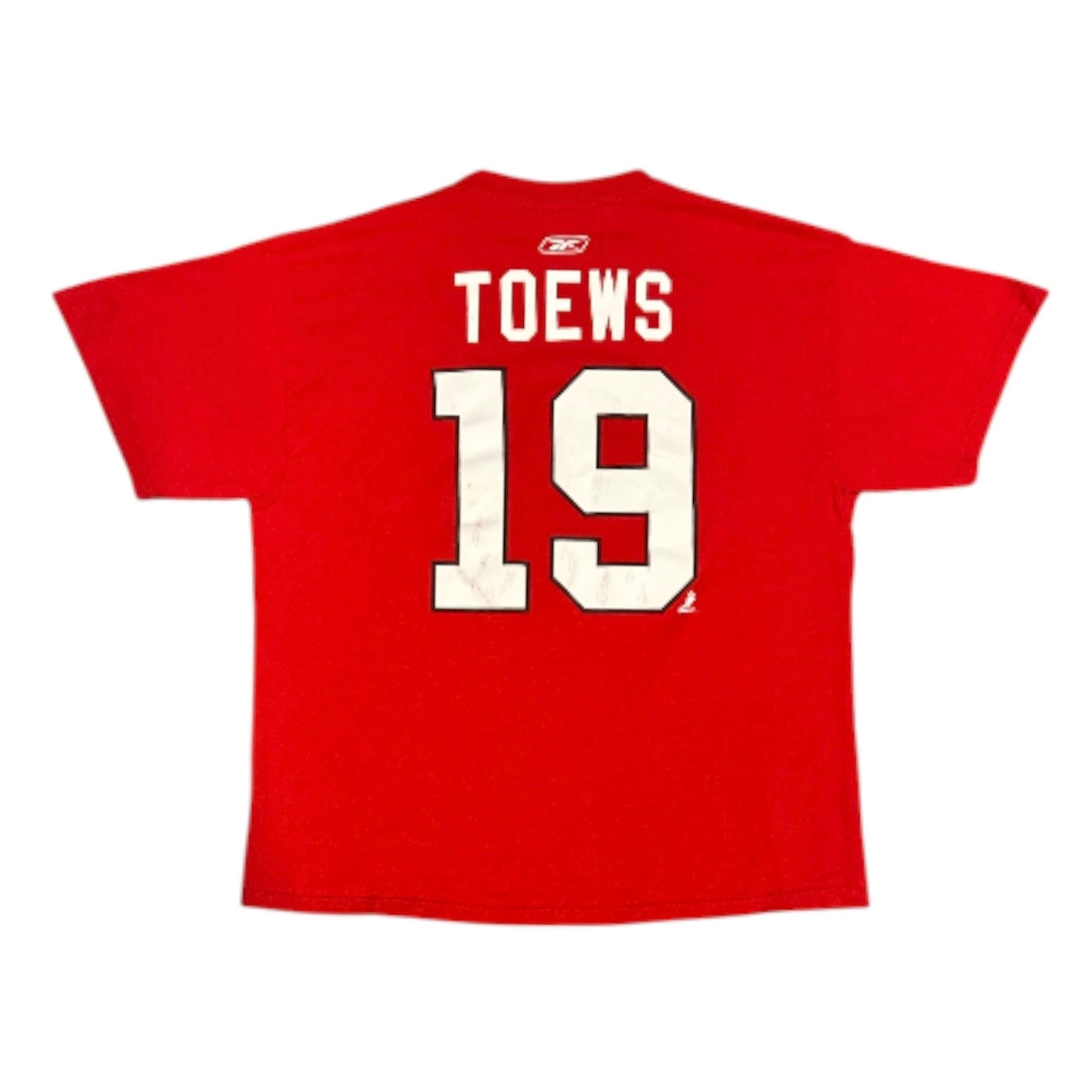 Reebok Chicago Blackhawks #19 Toews Red Tshirt