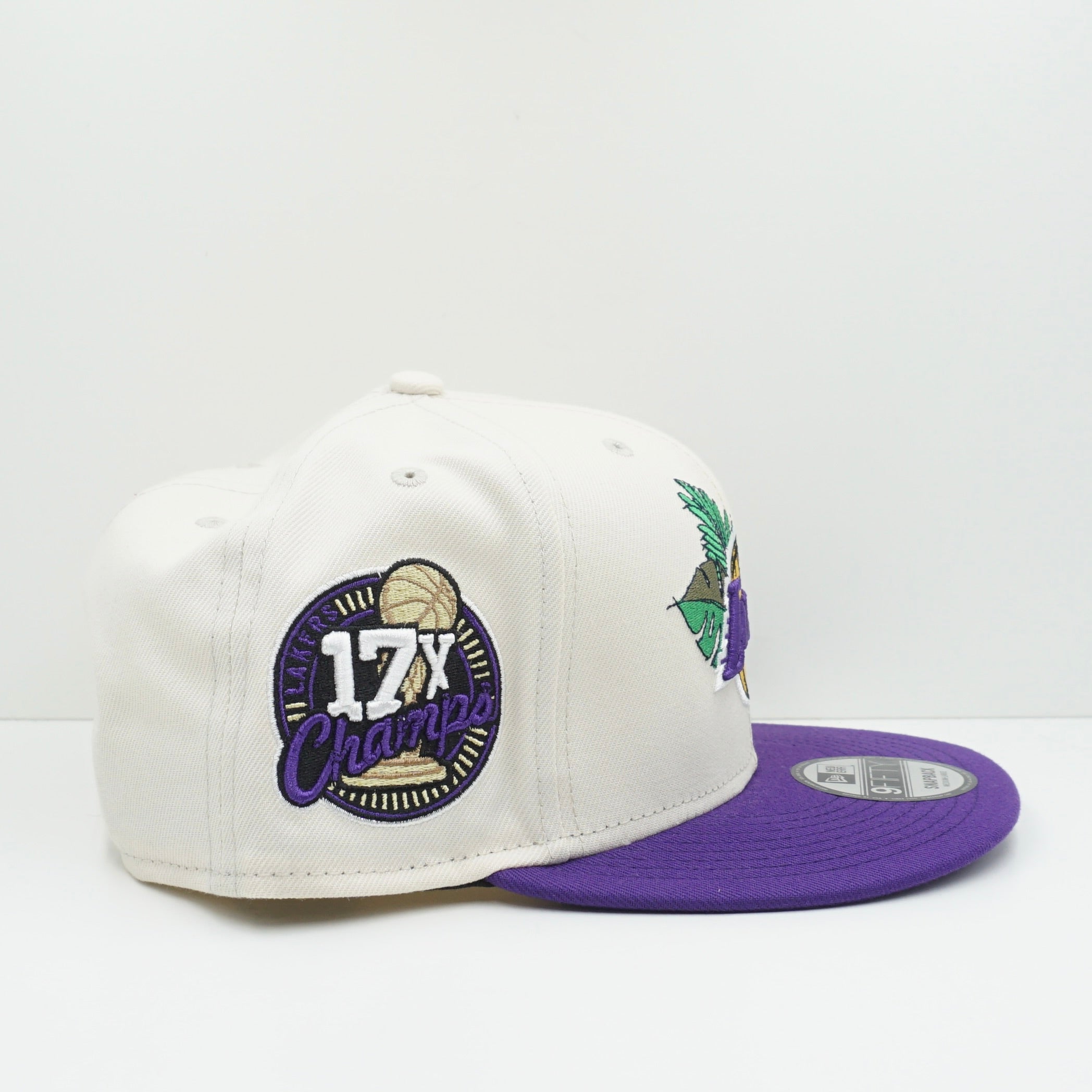New Era Los Angeles Lakers Cream Purple Snapback Cap