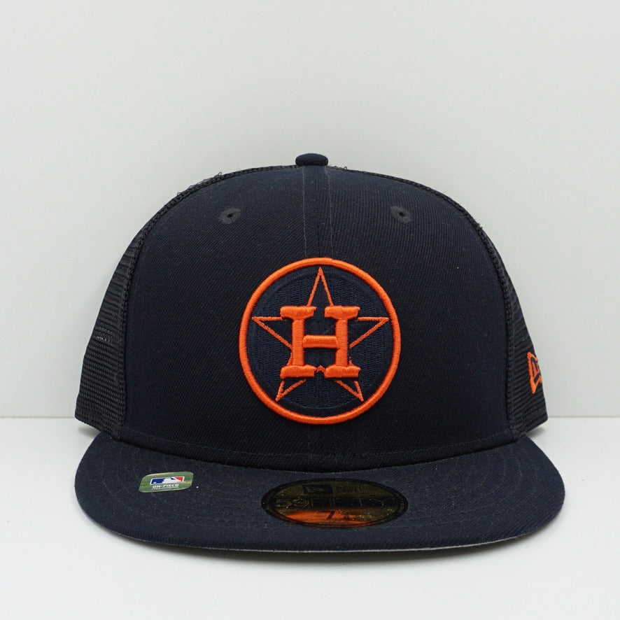 New Era Houston Astros Navy Trucker Fitted Cap