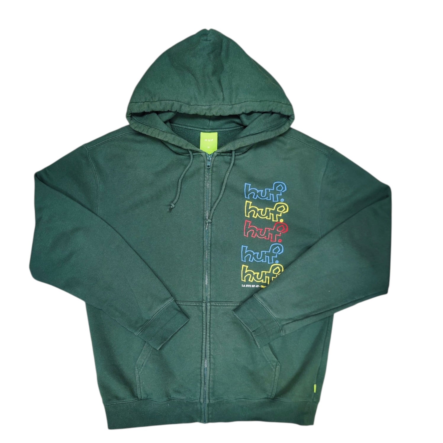 HUF Drop Out Stack Green Full Zip Hoodie