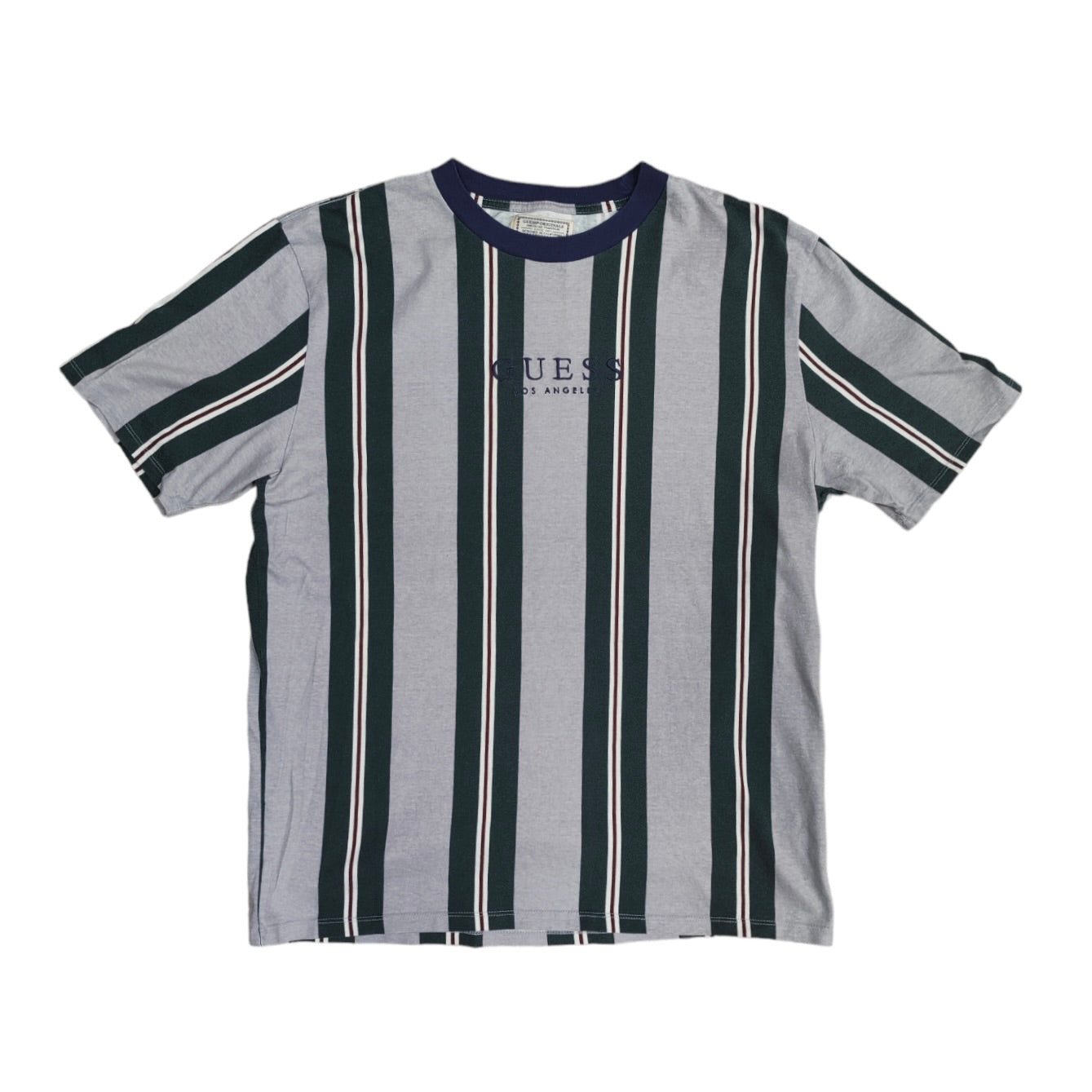 Guess Originals Grey/Green/Navy Stripe Tshirt