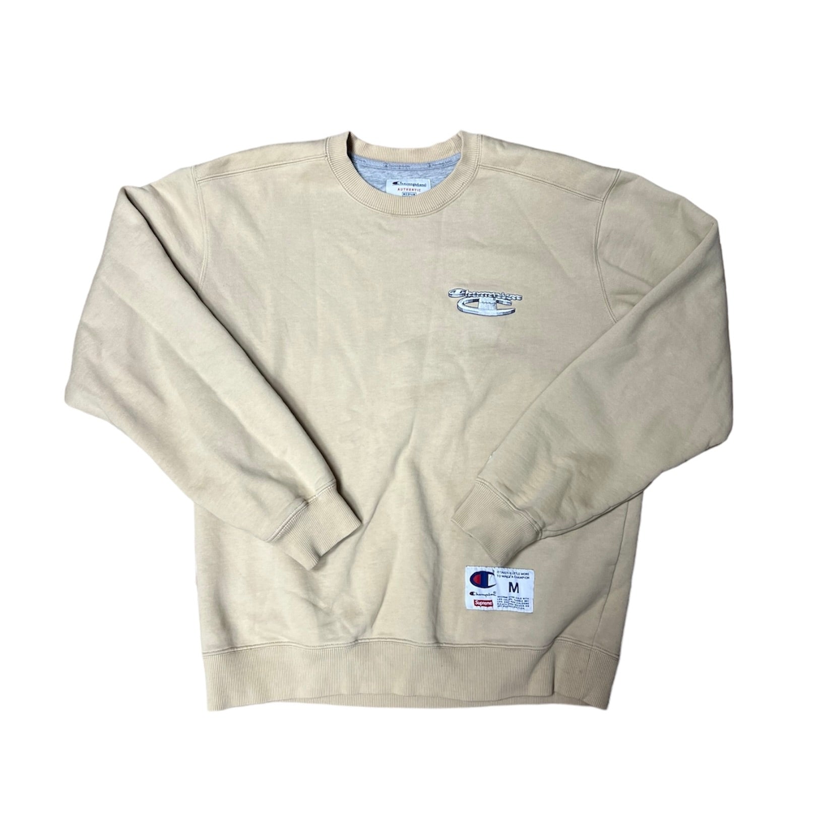 Supreme Champion 3D Metallic Crewneck Tan