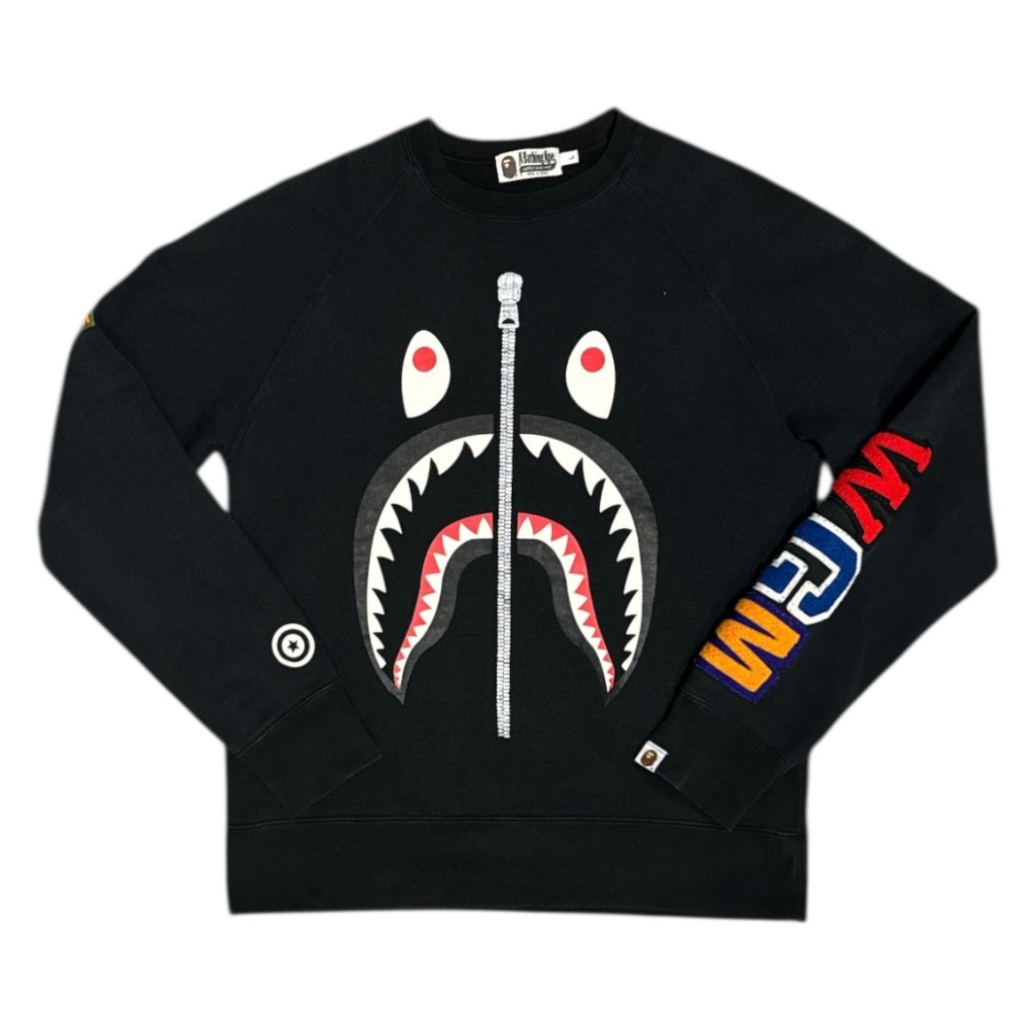 A Bathing Ape Shark Face Black Pull Over Sweatshirt