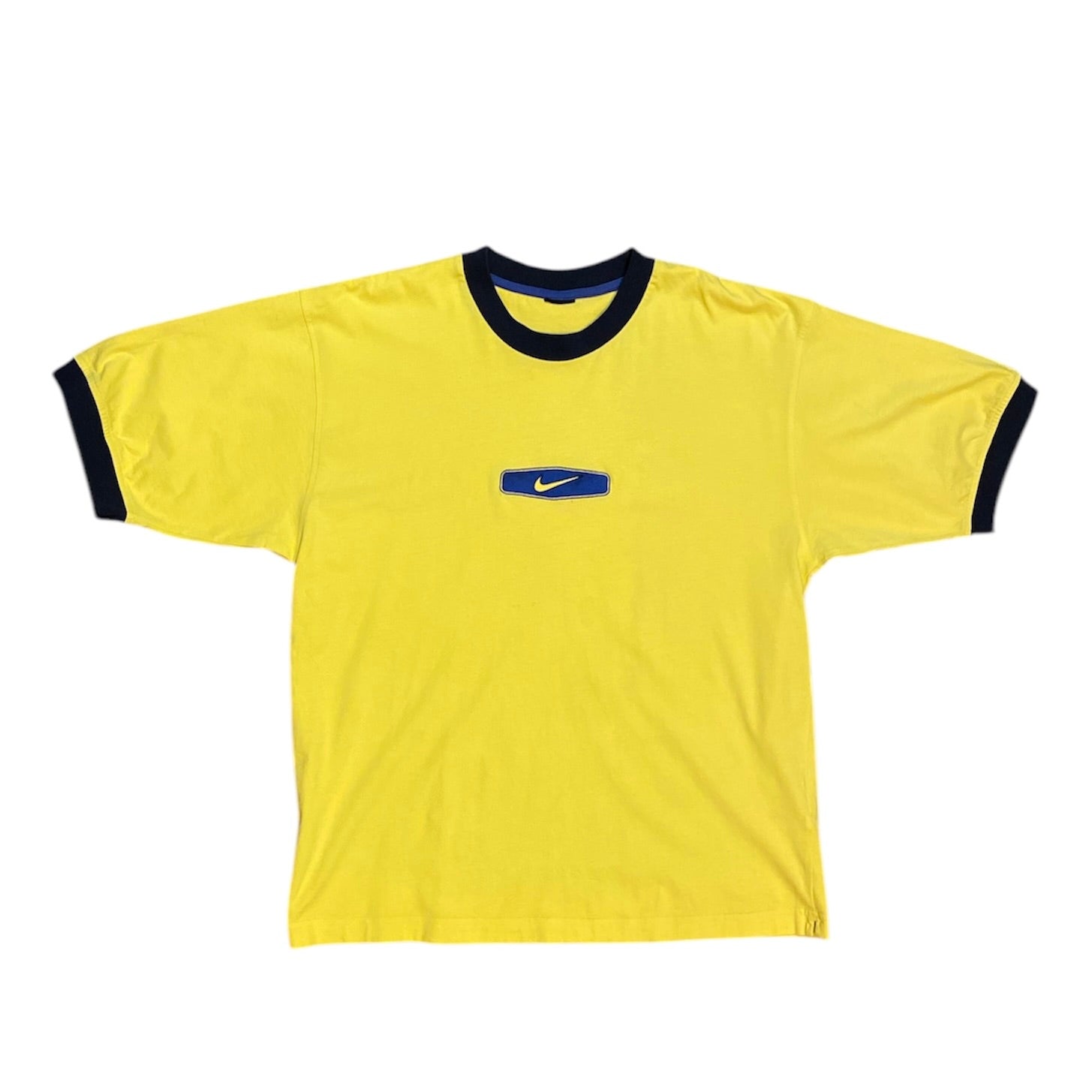 Nike Vintage 90s Box Swoosh Logo Yellow