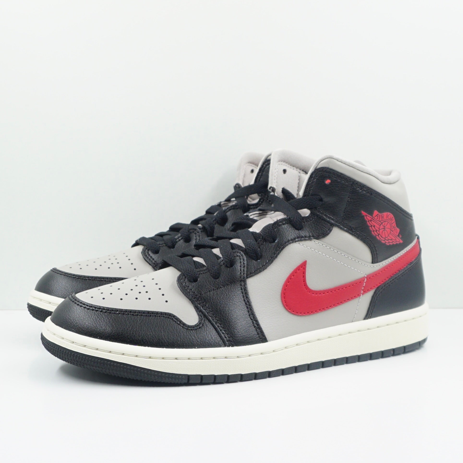 Jordan 1 Mid Black College Grey Gym Red (W)